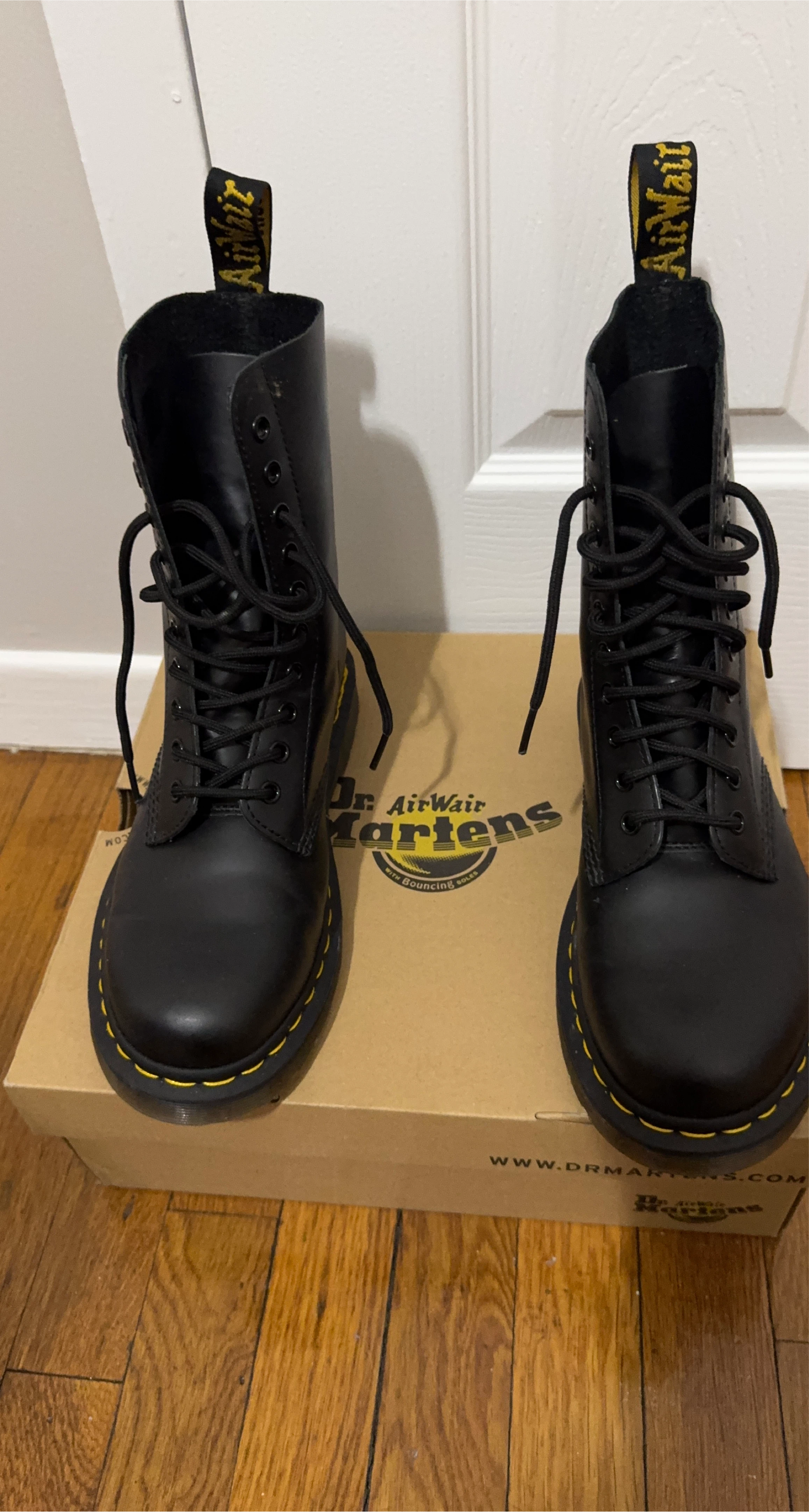 Dr. Martens Black Leather Lace-Up Boots
