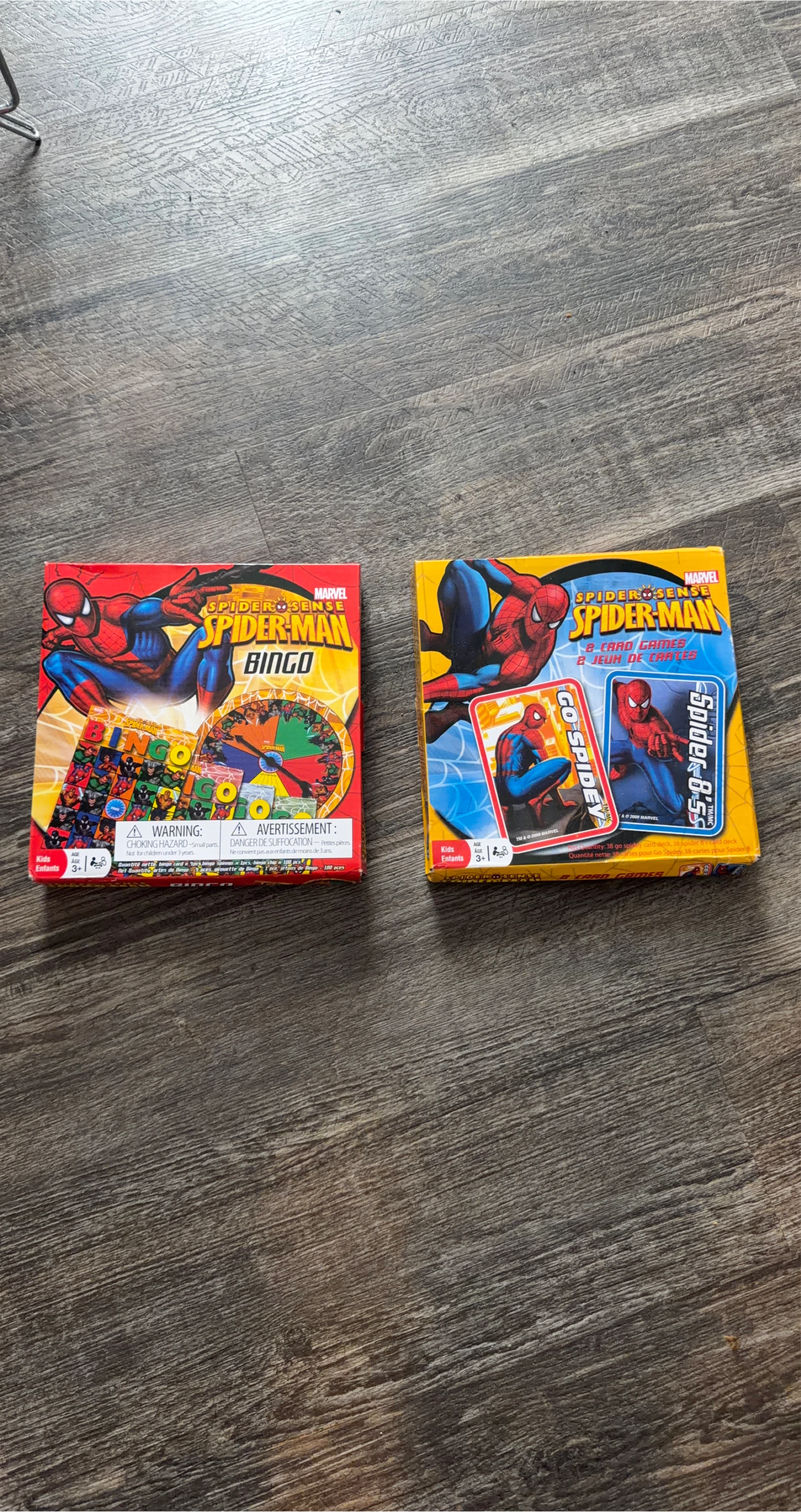 Spider-man card games and bingo