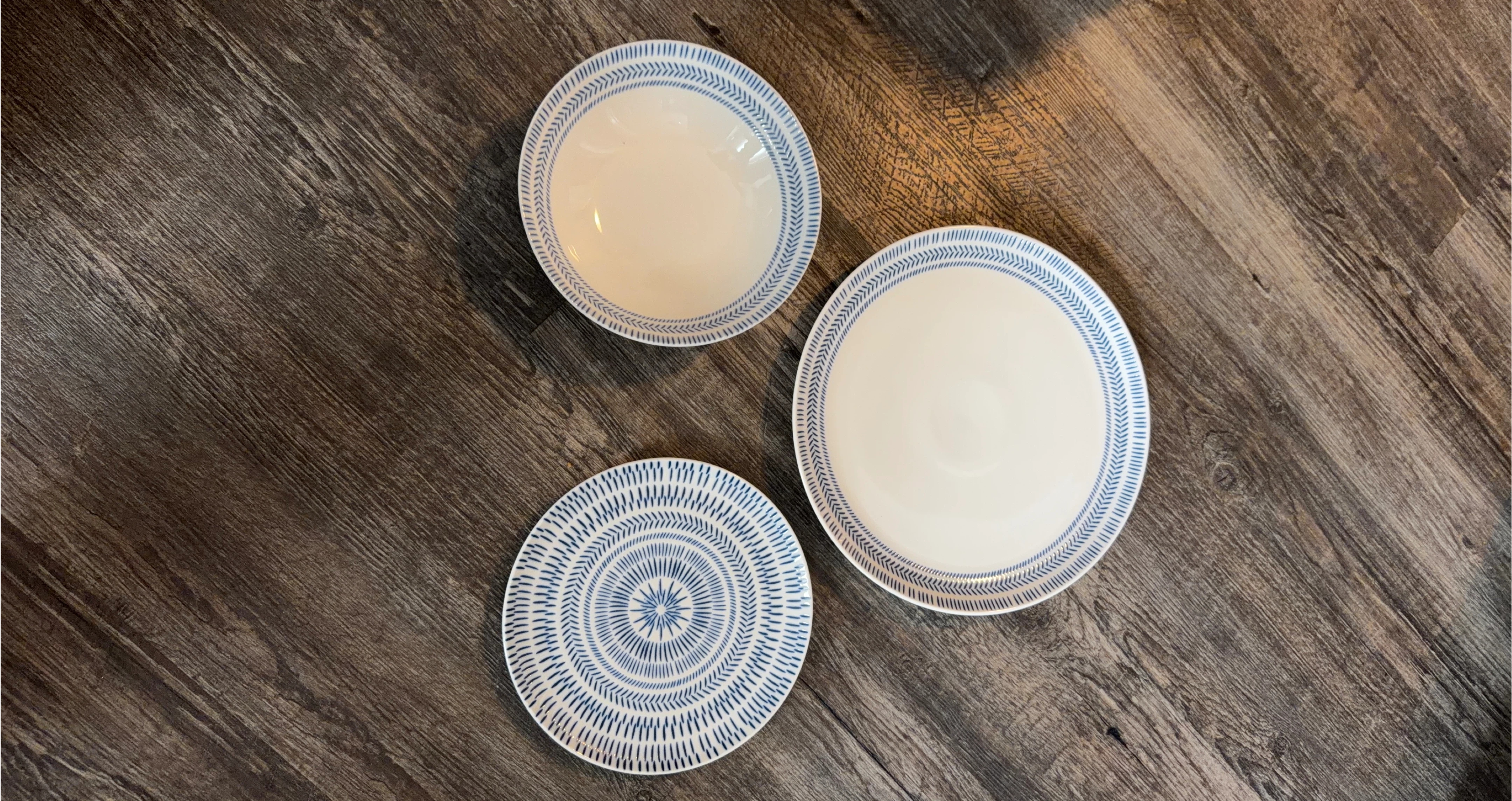 Set of 11 Blue and White Ceramic Plates / bowls
