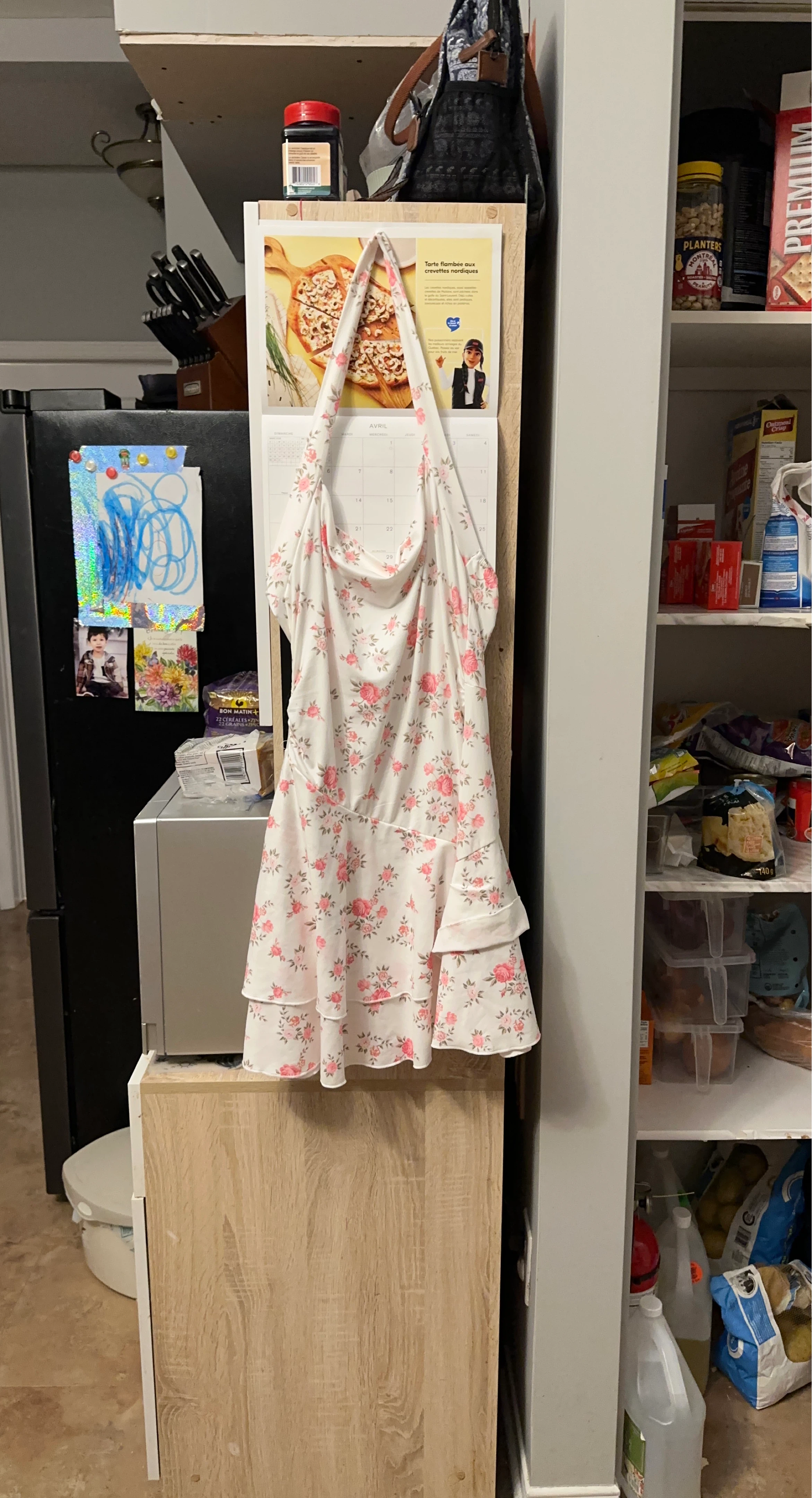 Robe d'été à fleurs roses