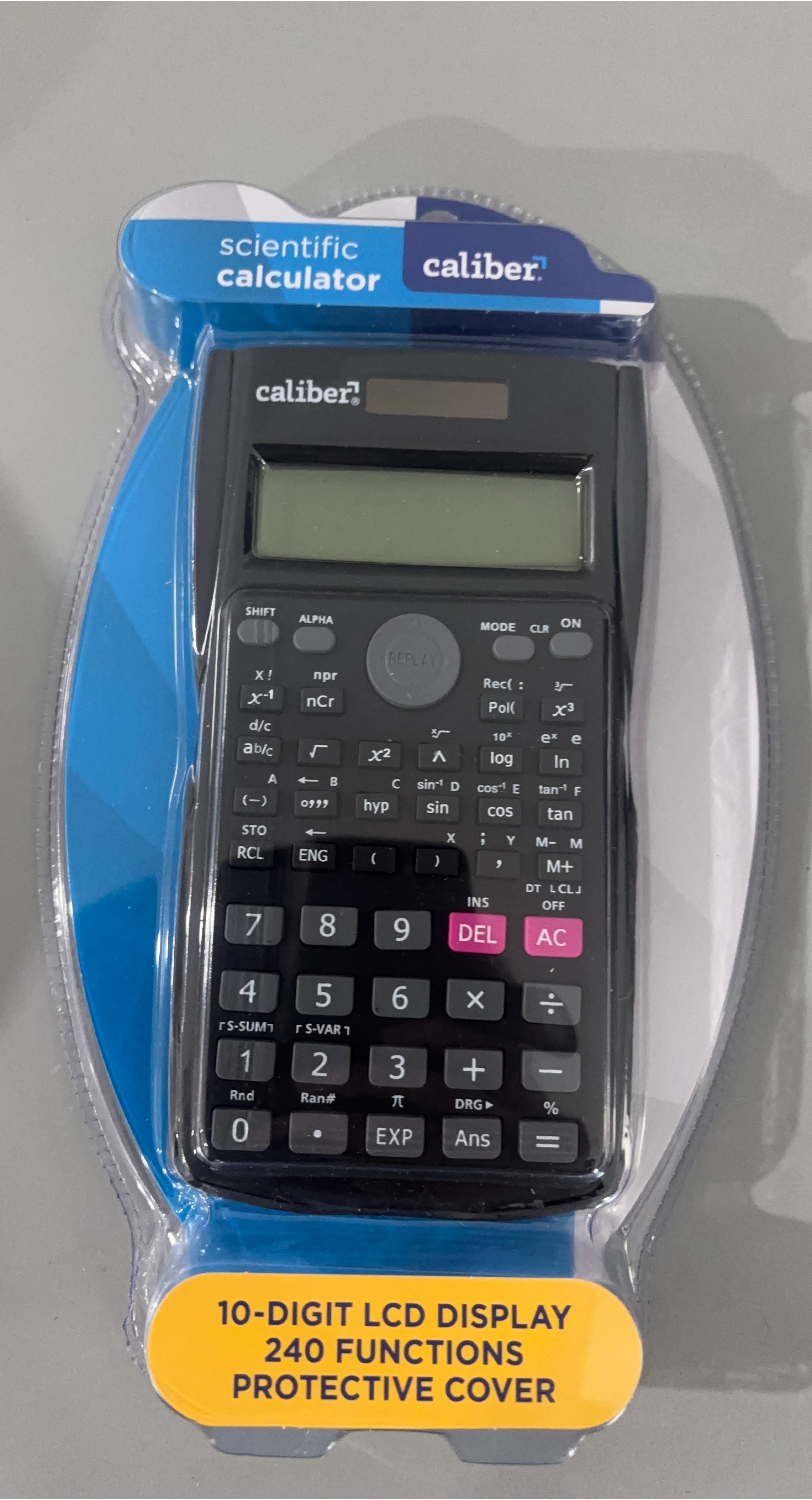 New Caliber Scientific Calculator with 10-Digit LCD Display
