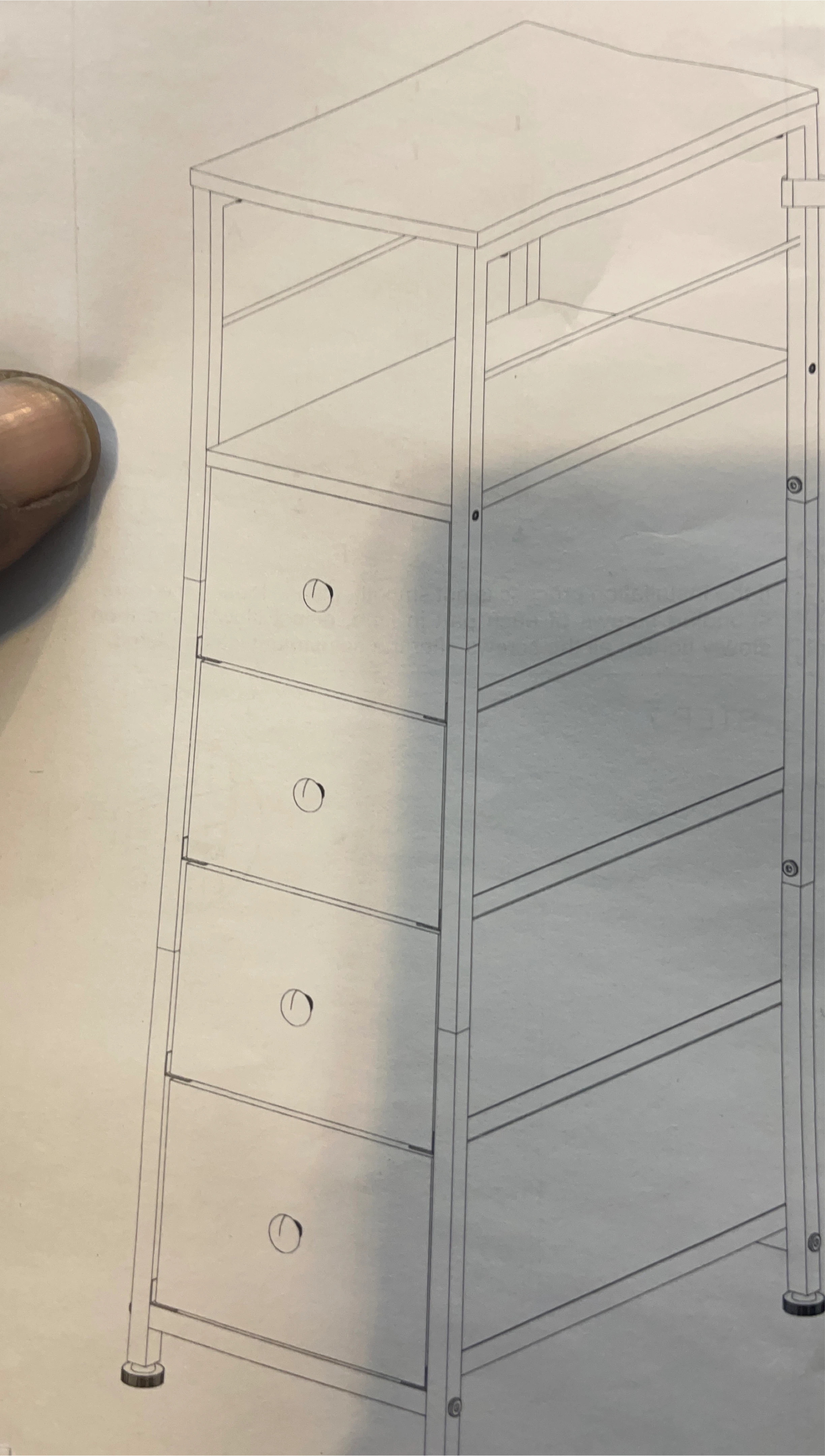 5-Drawer Storage Tower