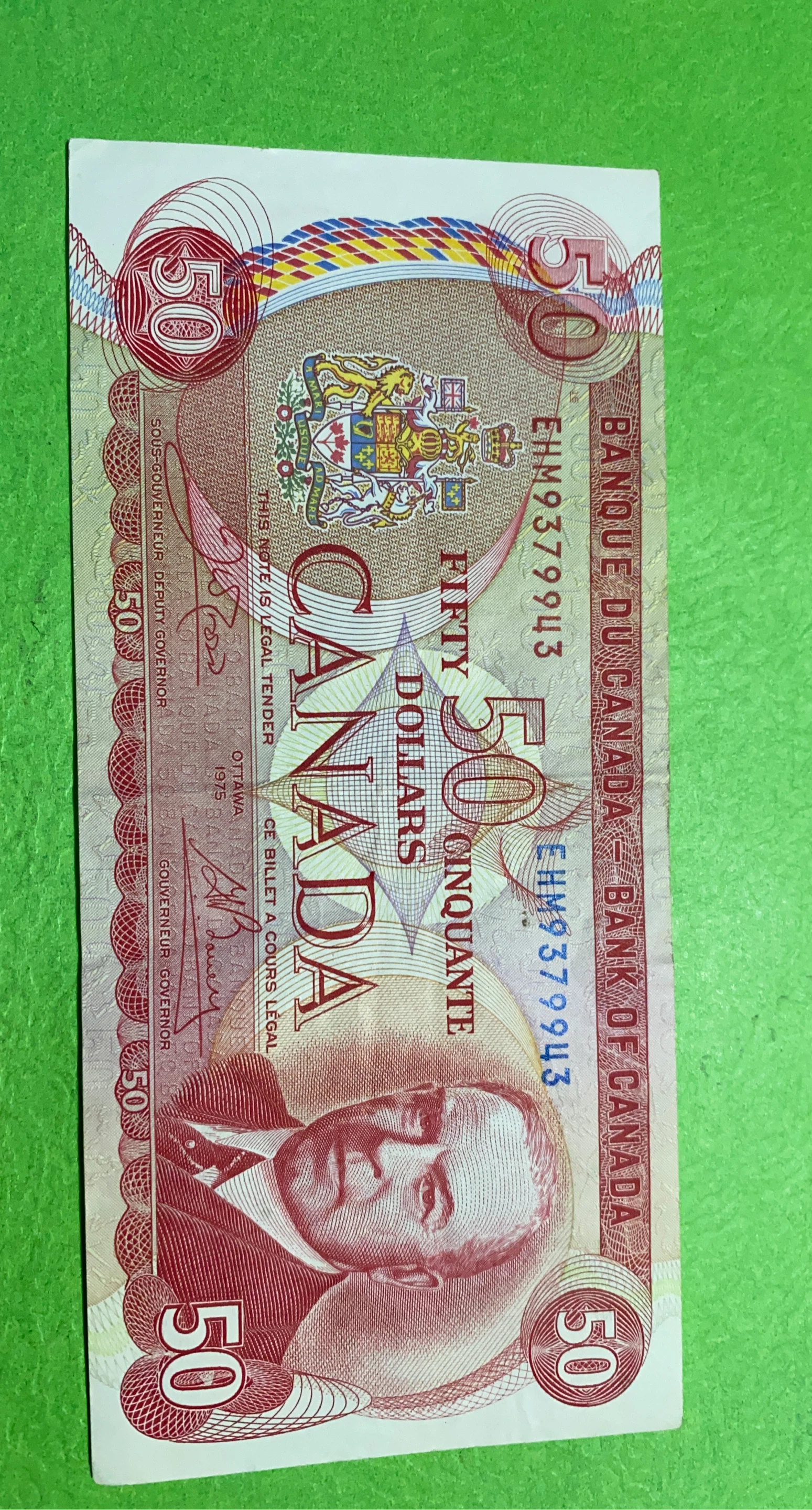 Bank of Canada 50 Dollars Bill
