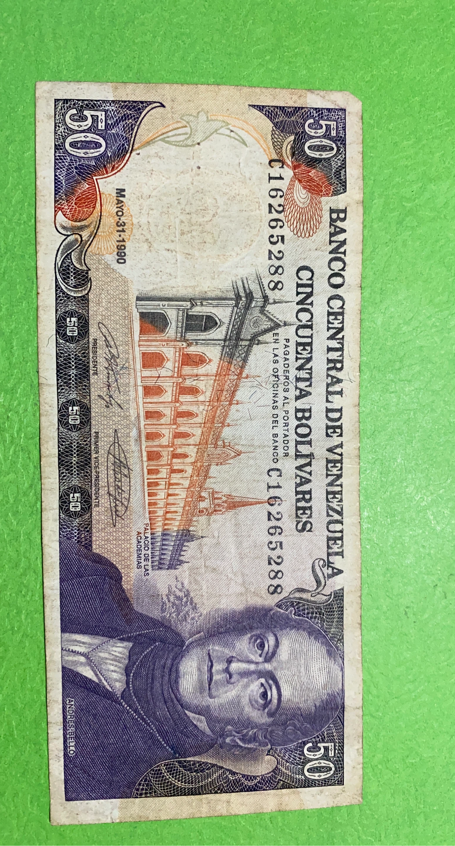 Venezuela 50 Bolivars Banknote