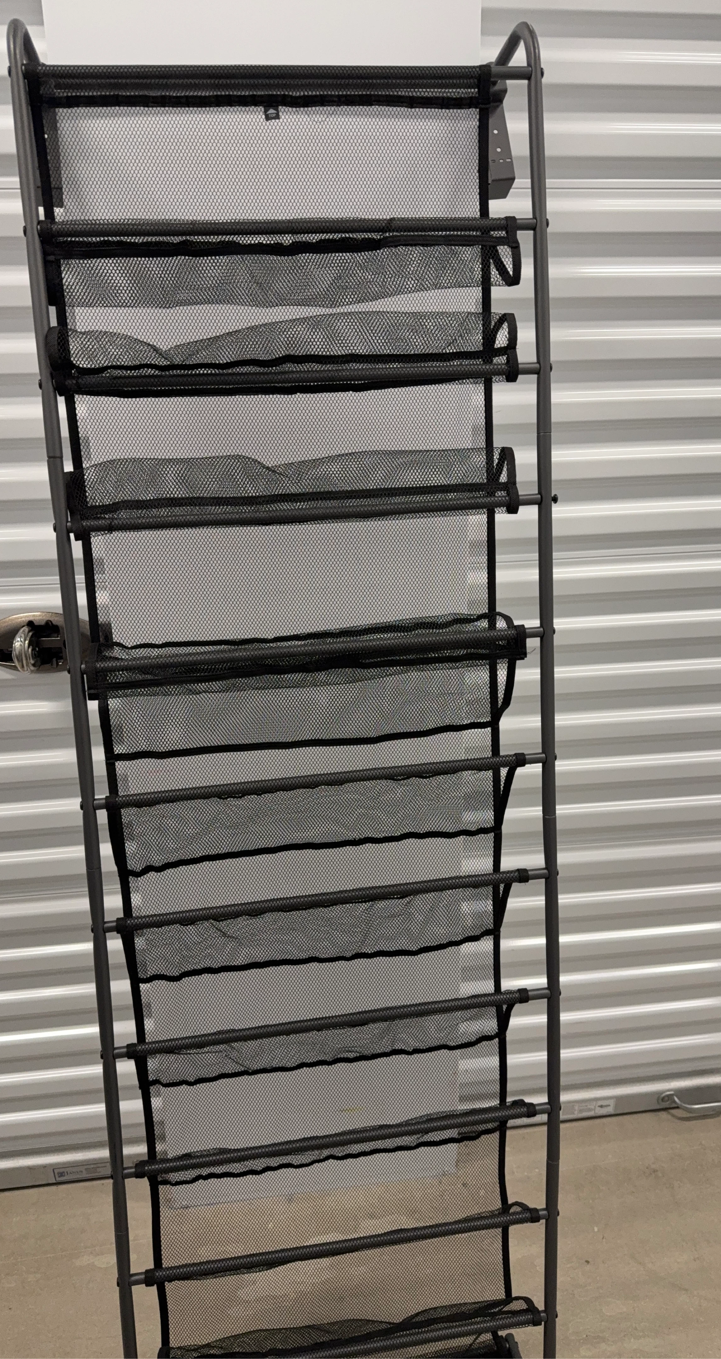 Black Over-the-Door Mesh Shoe Organizer