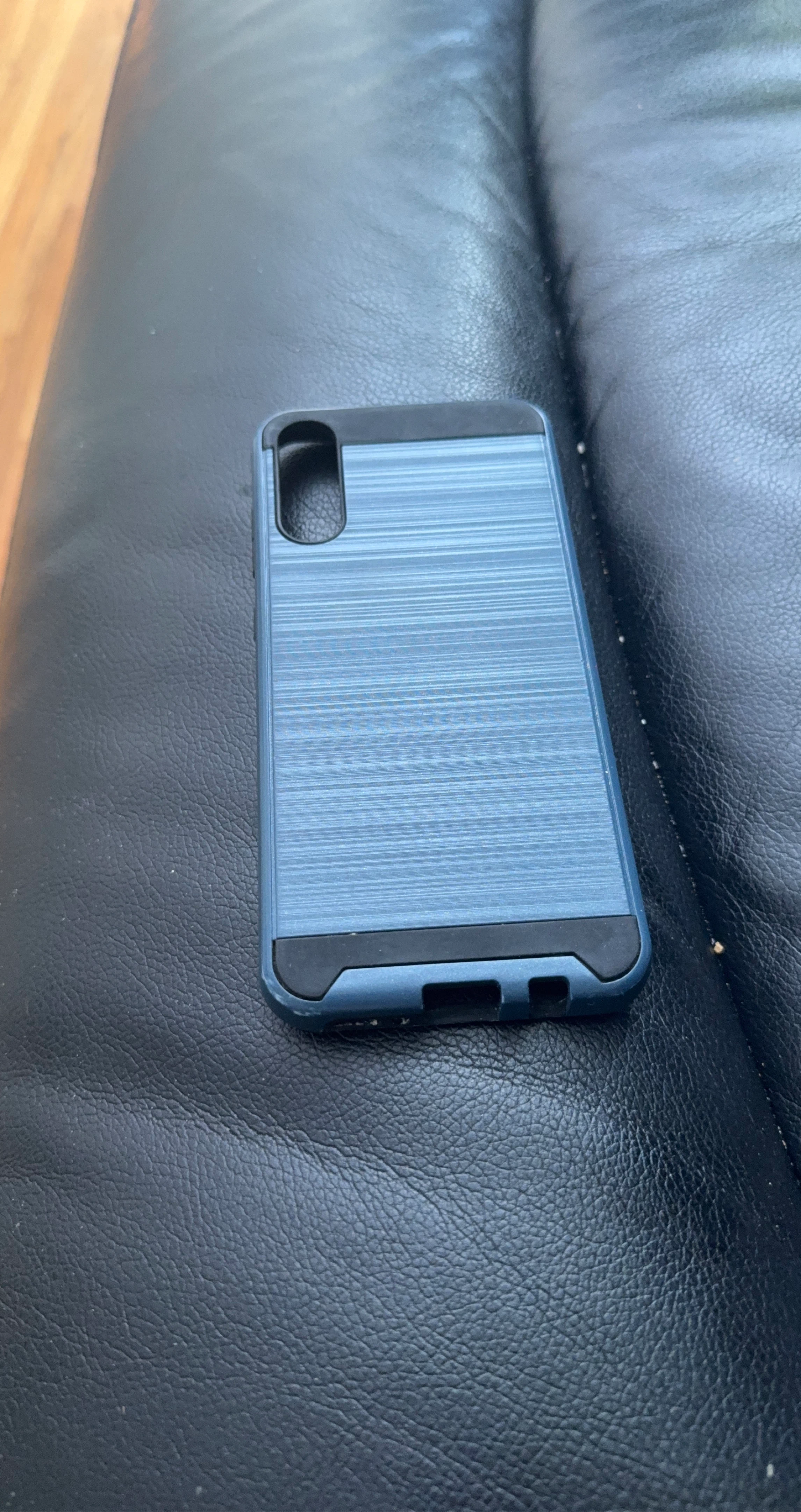 Blue Brushed Metal Phone Case