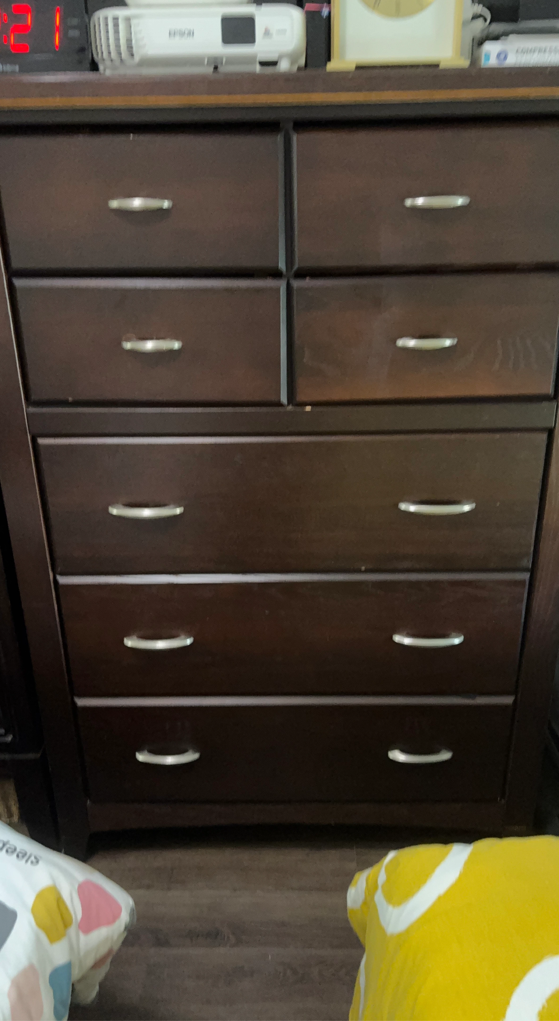 Dark Wood 7-Drawer Dresser