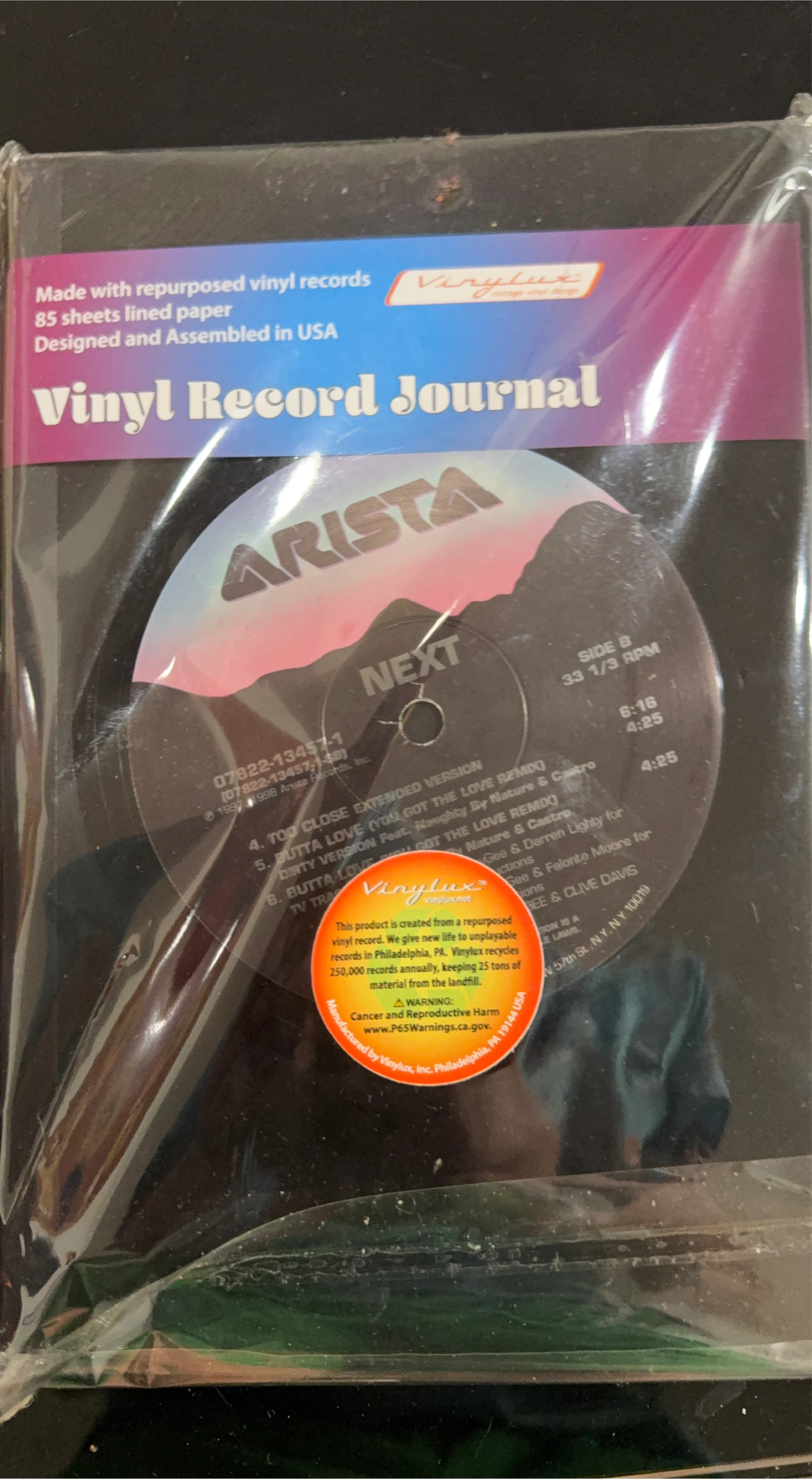 Vinylux Vinyl Record Journal, 85 Sheets Lined Paper