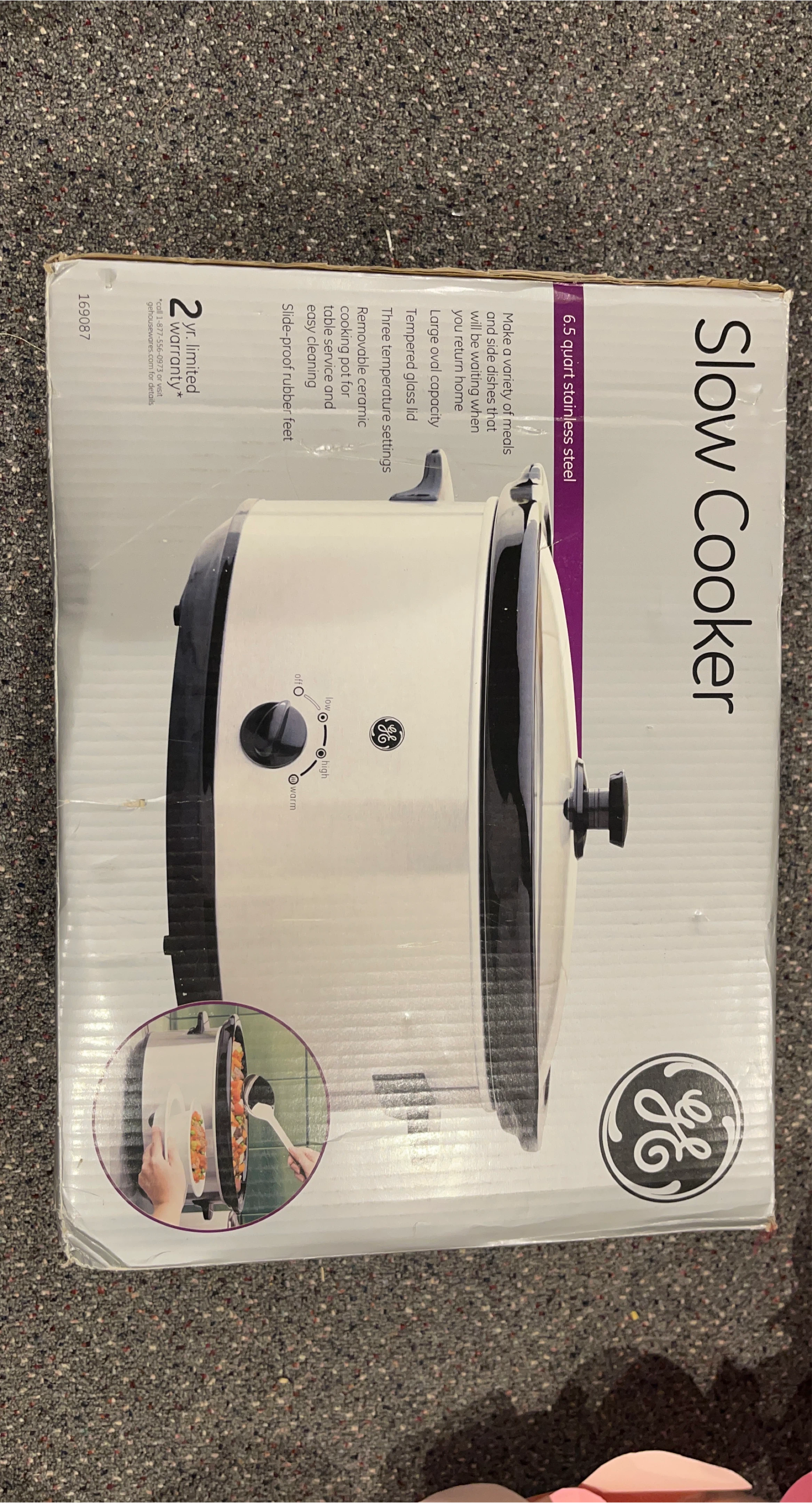 GE Slow Cooker 6.5 Quart Stainless Steel