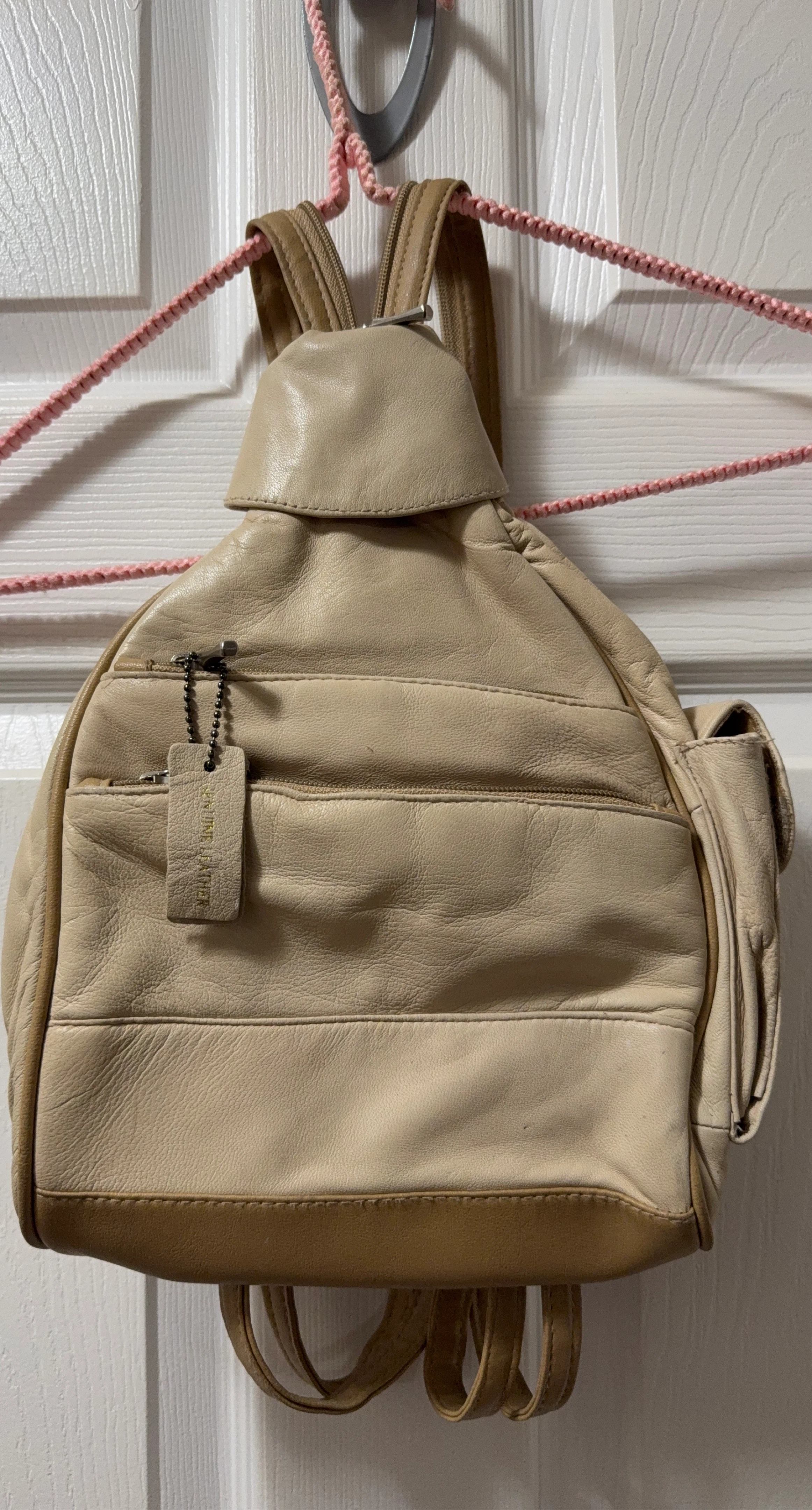 Genuine Leather Backpack Purse