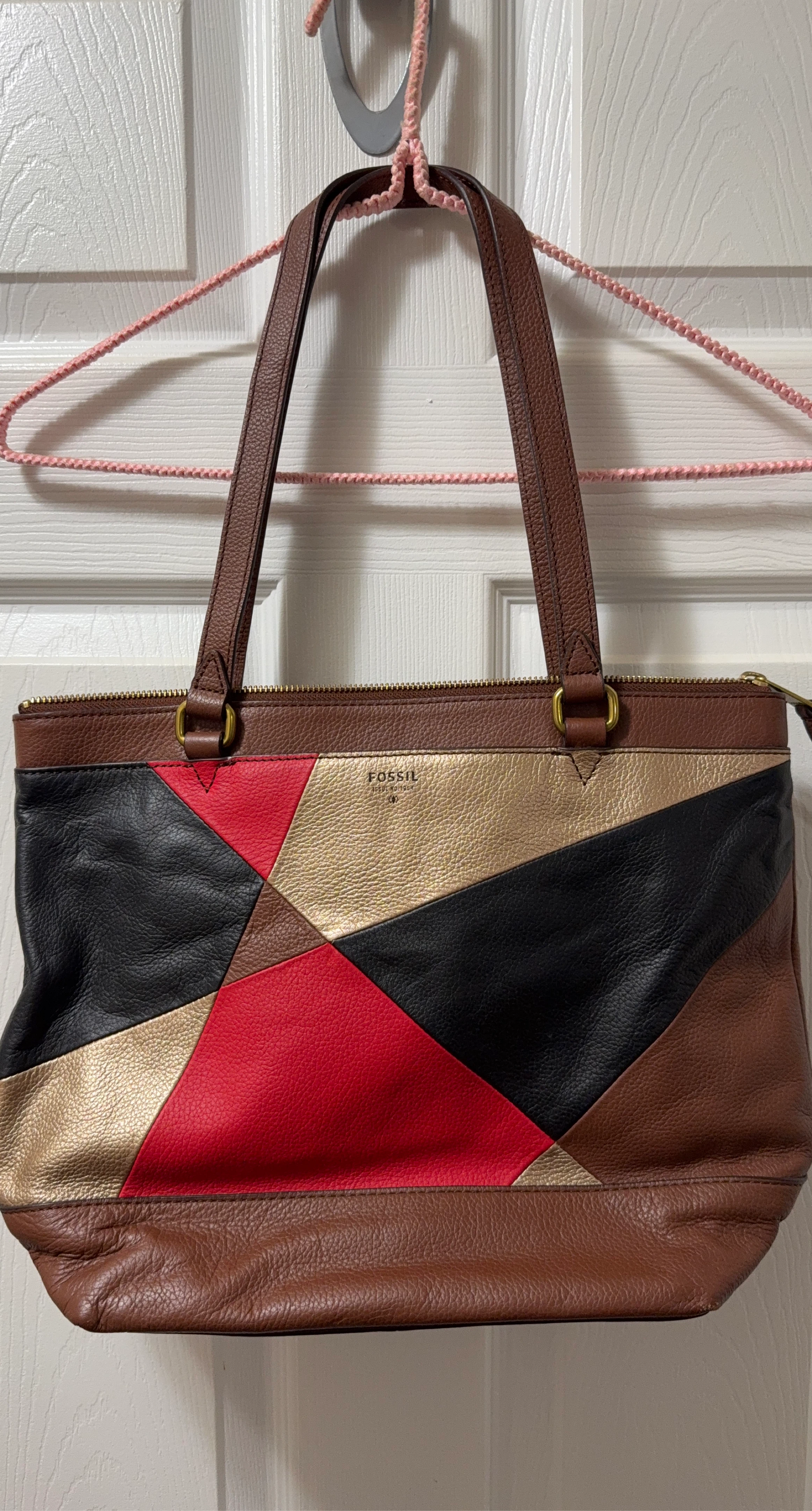 Fossil Patchwork Tote Bag