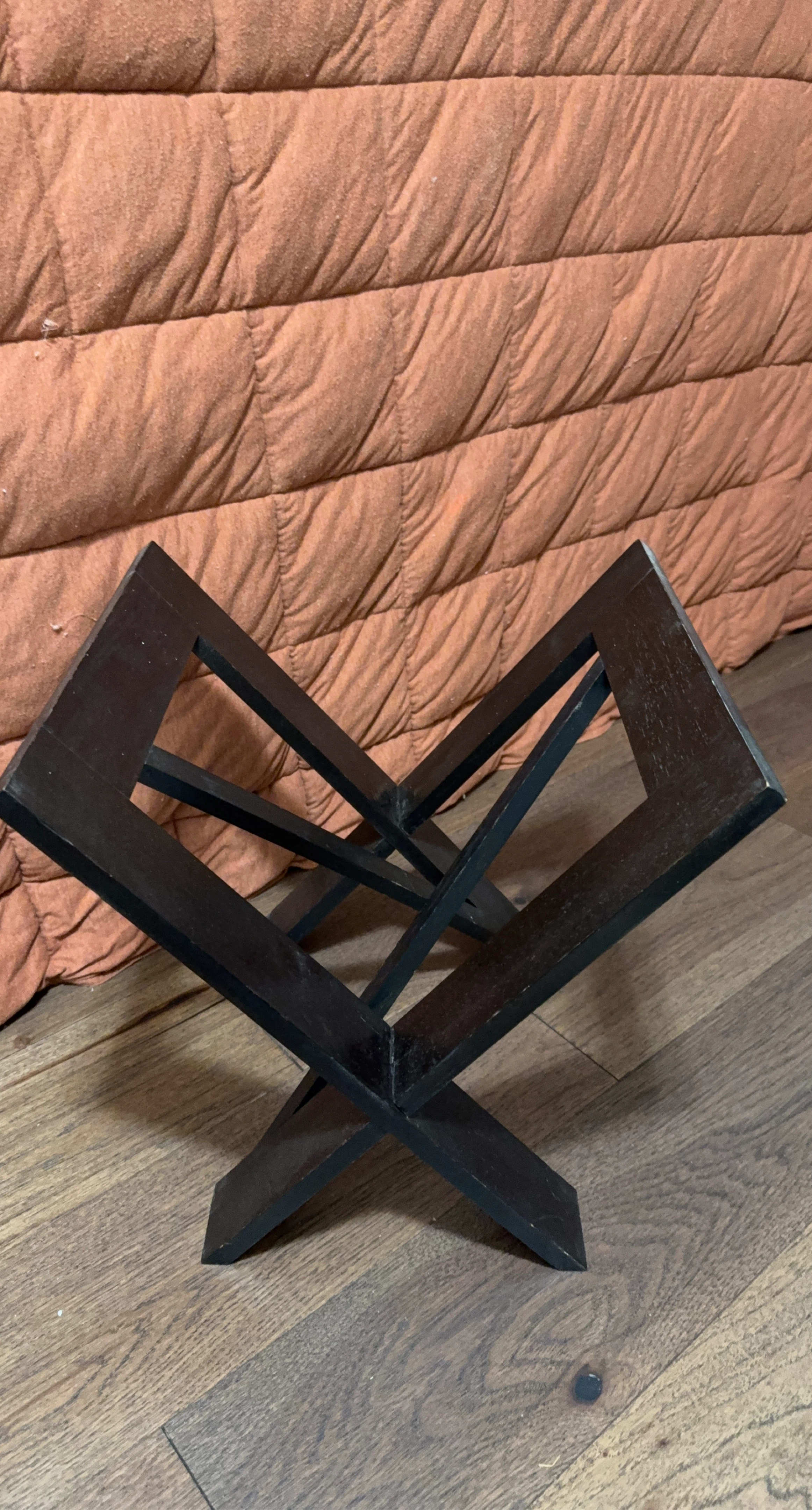 Dark Wood Magazine Rack