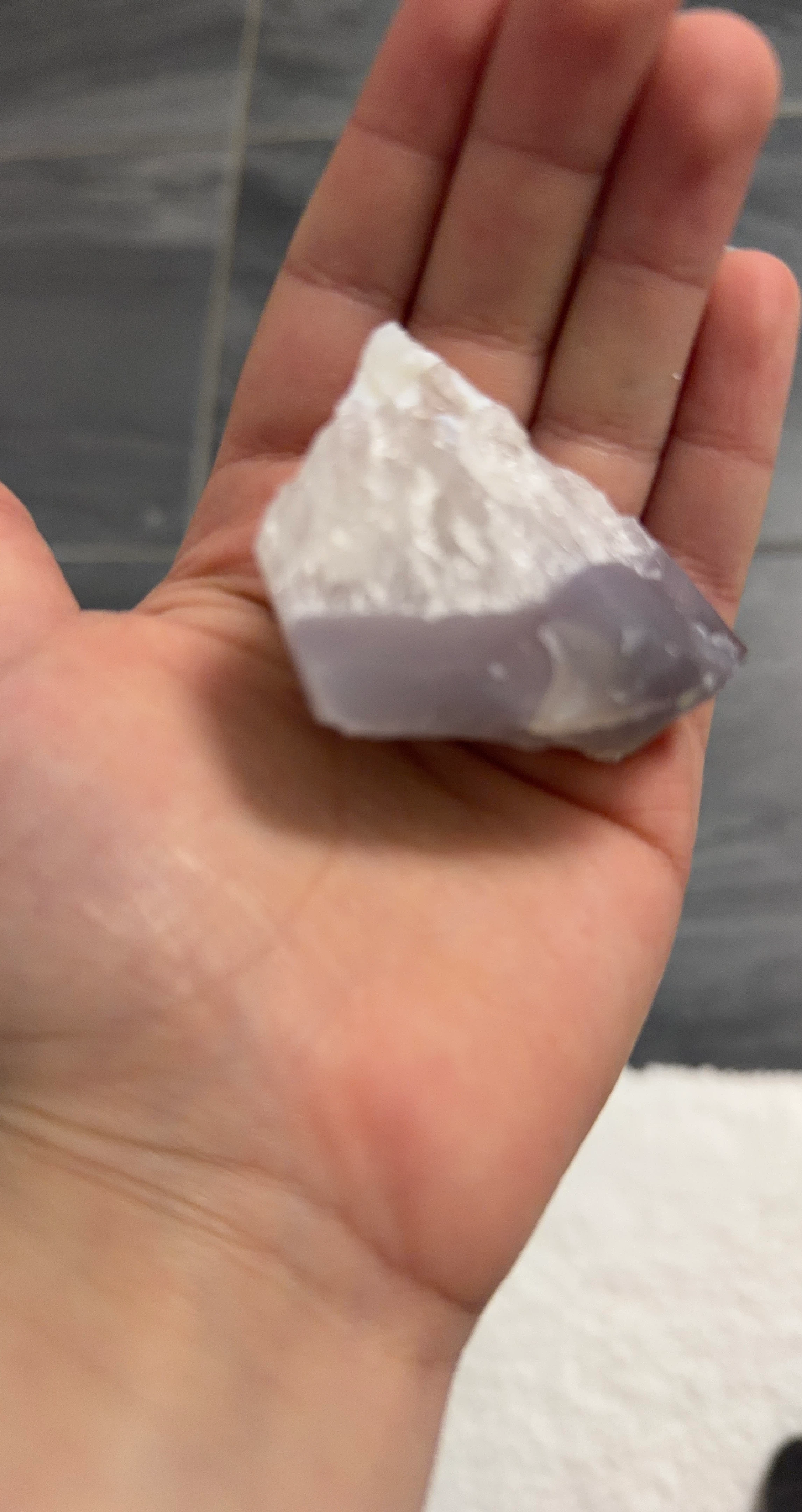 I am selling a raw amethyst crystal I found in a cave