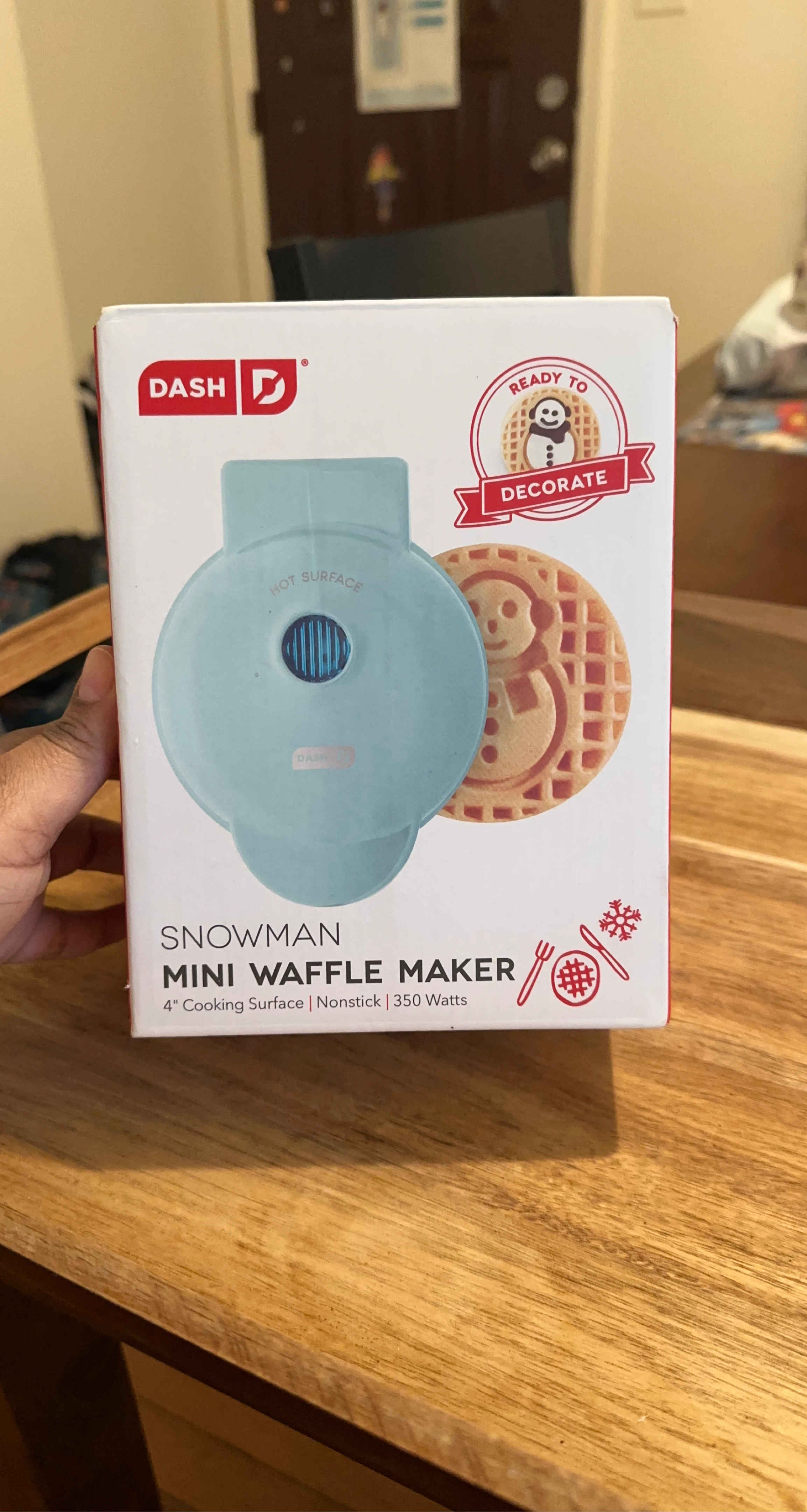 Dash Snowman Mini Waffle Maker