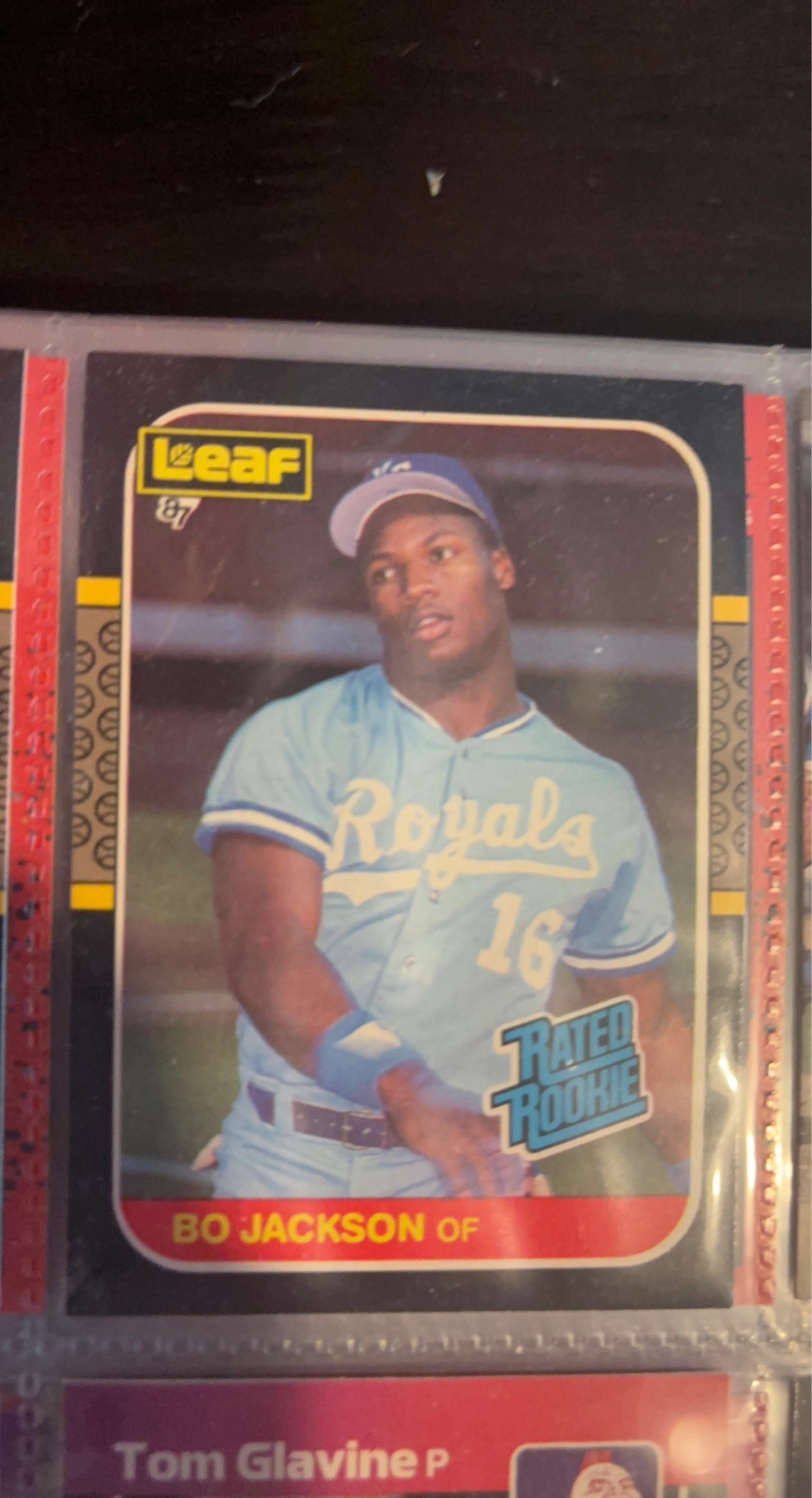 1987 Leaf Bo Jackson Rated Rookie Baseball Card