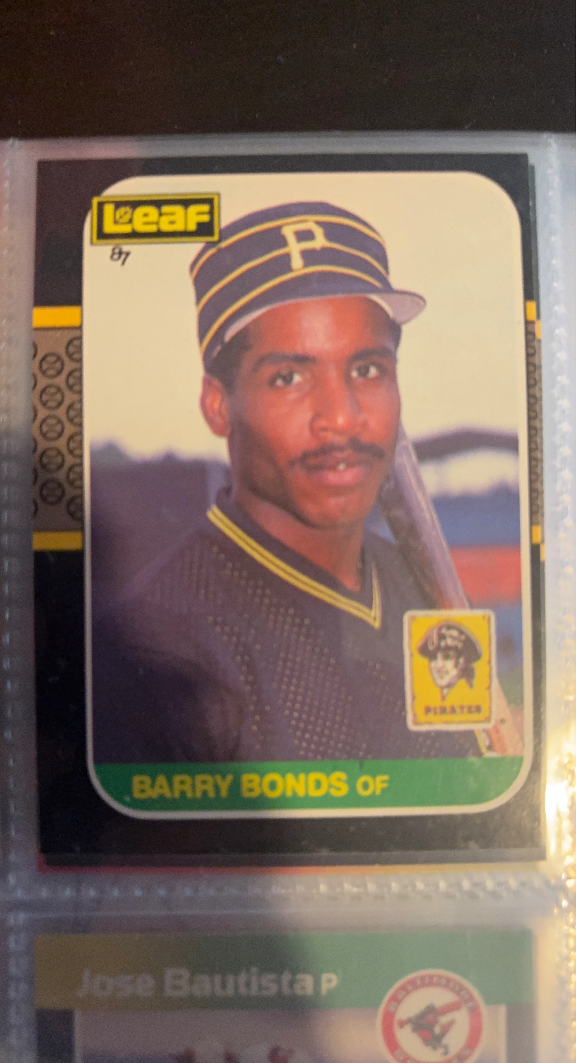 1987 Leaf Barry Bonds Baseball Card