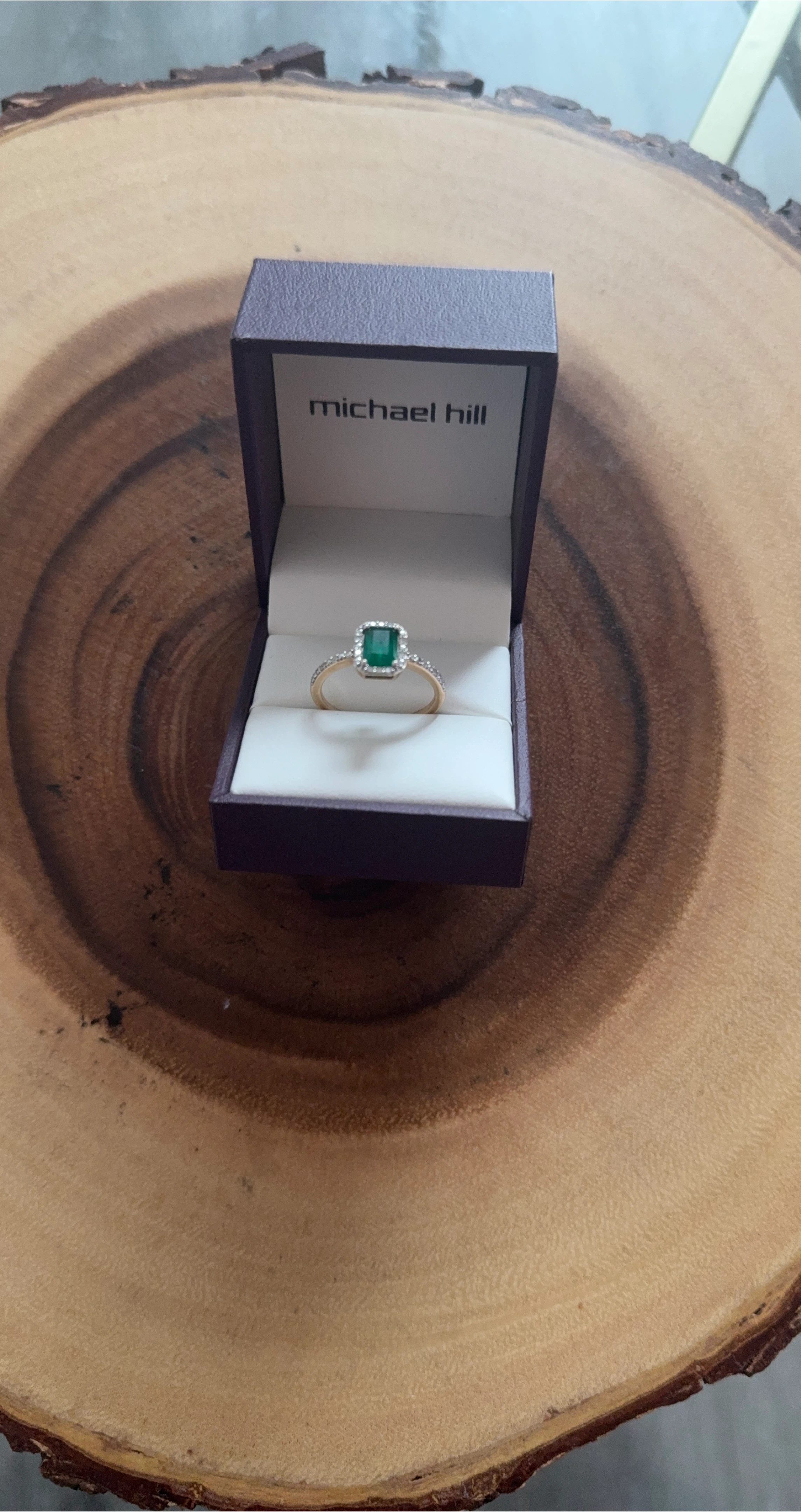 Michael Hill Emerald Cut Halo Ring