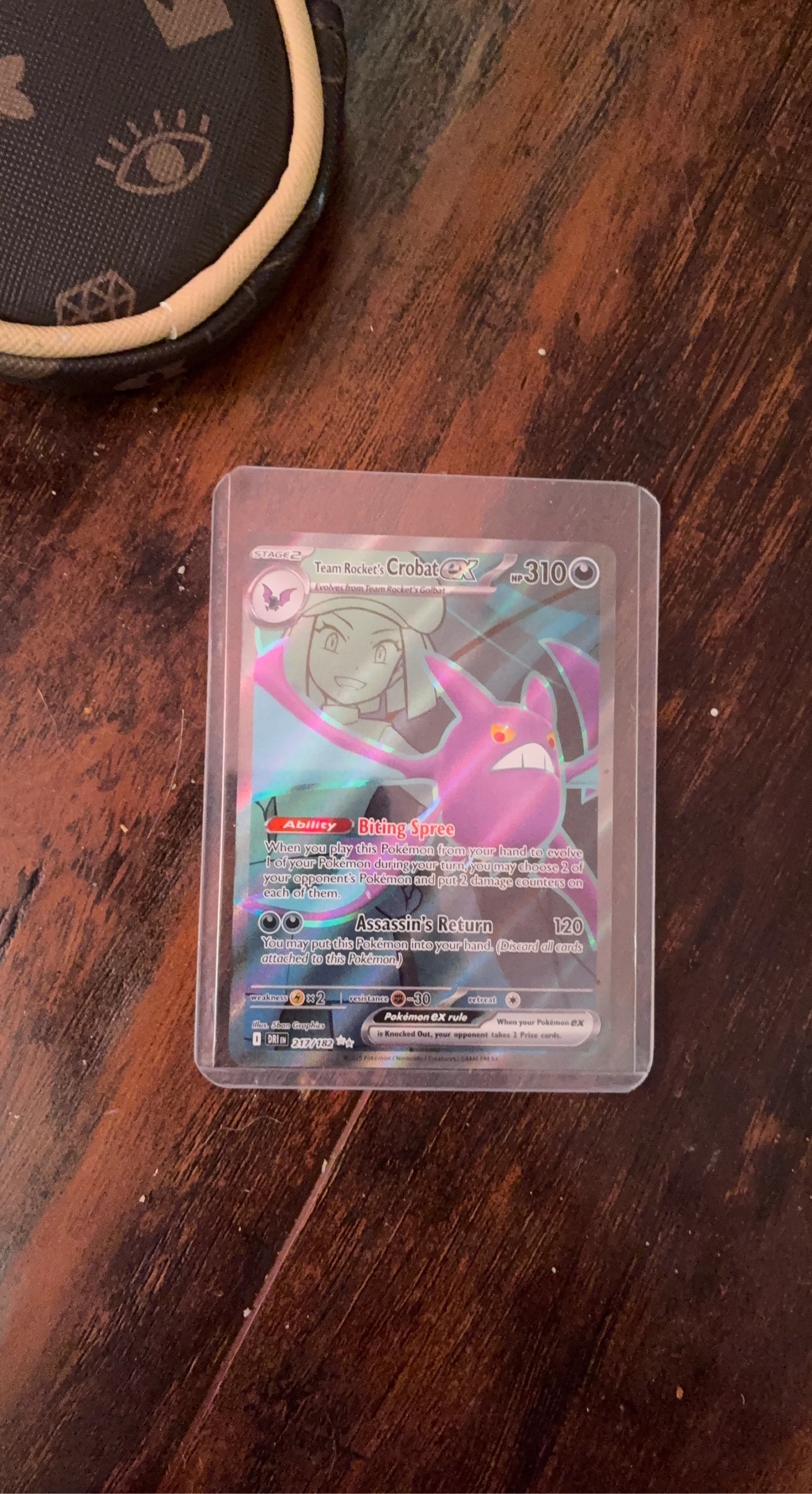 Team Rocket's Crobat EX 217/182 Pokemon Card