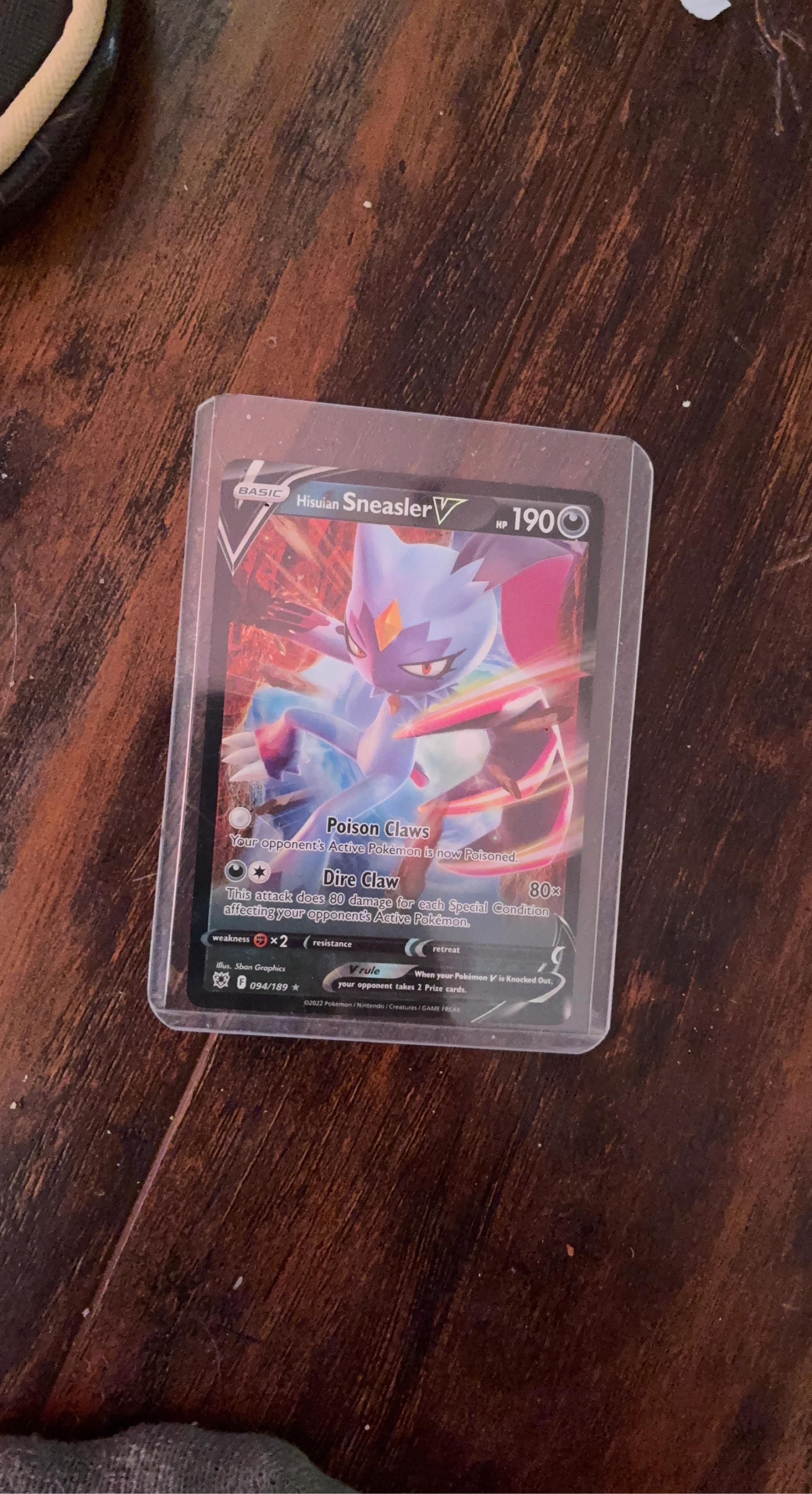 Pokemon Hisuian Sneasler V 094/189 Card