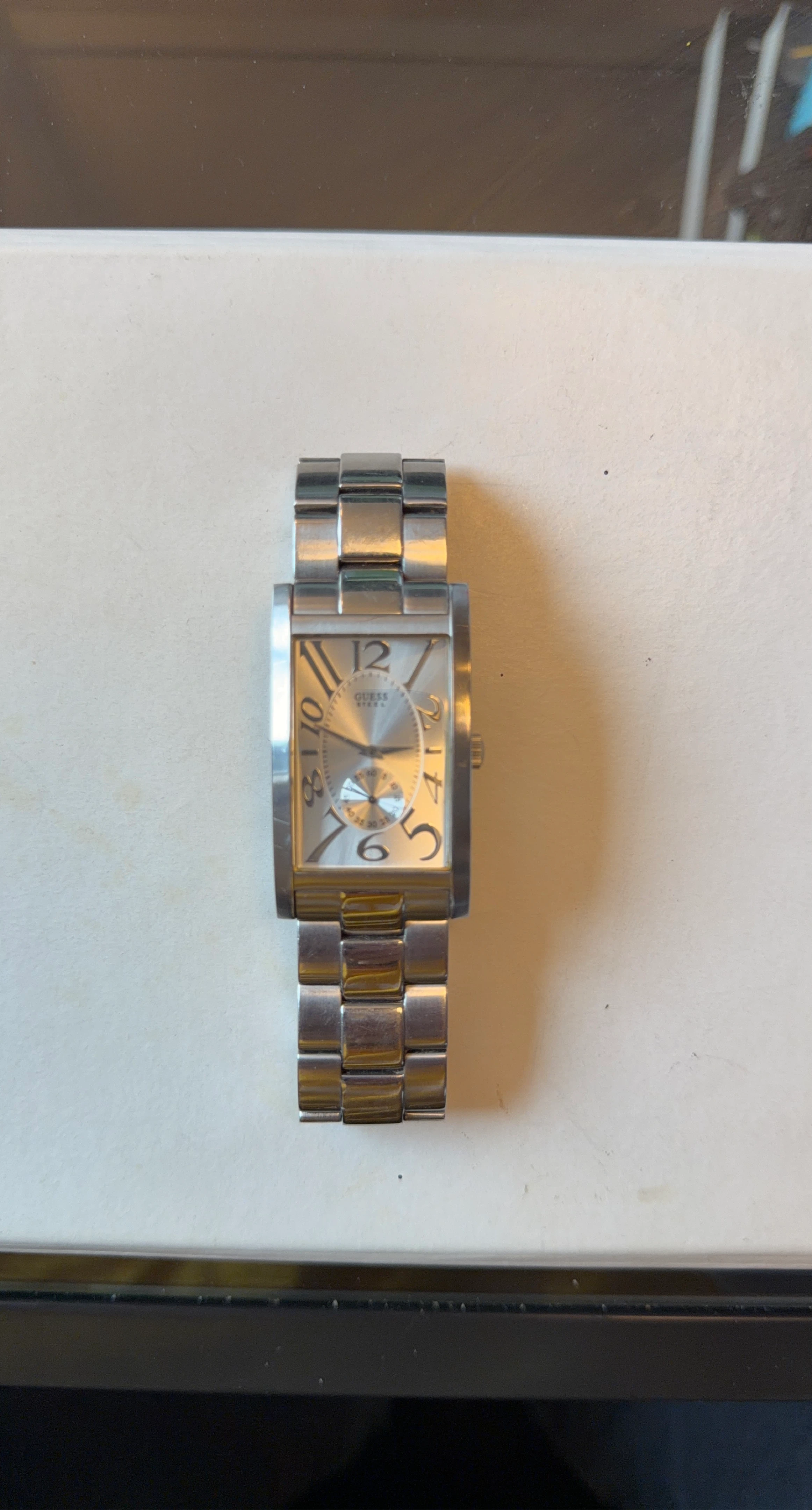 Guess Rectangular Steel Watch