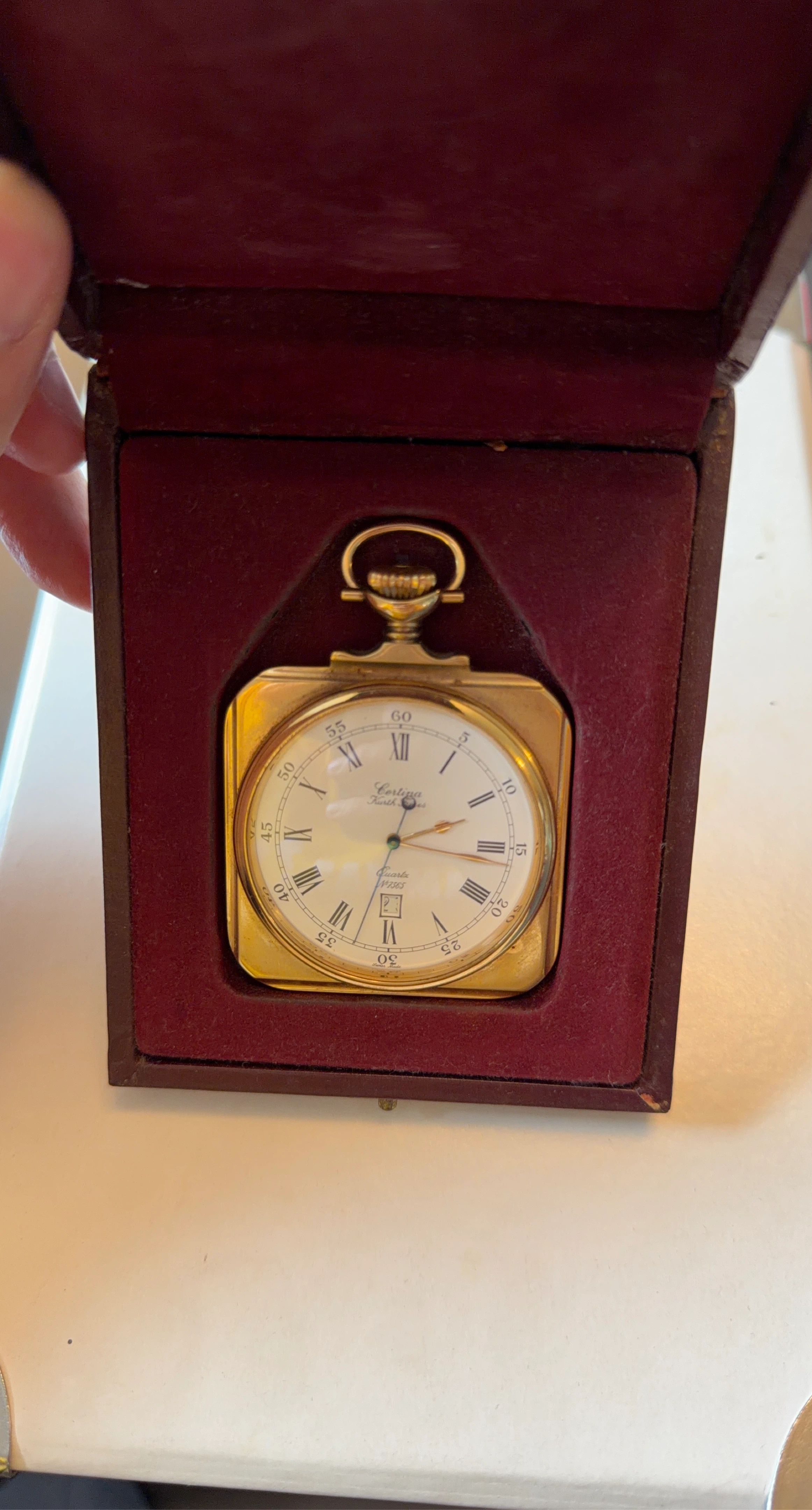 Rare vintage Certina Kurth Frères Quartz Pocket Watch