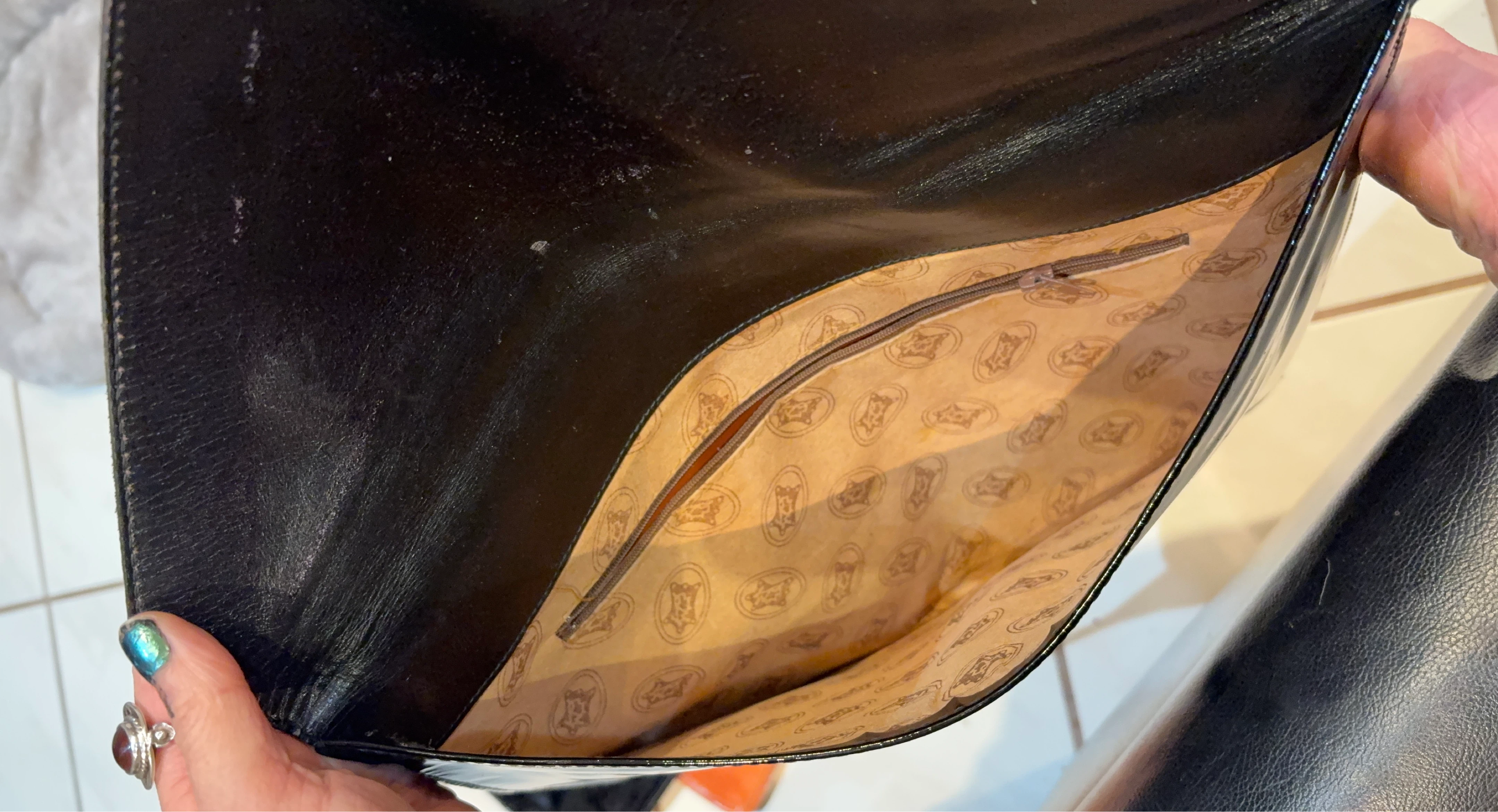 Black Patent Leather Clutch