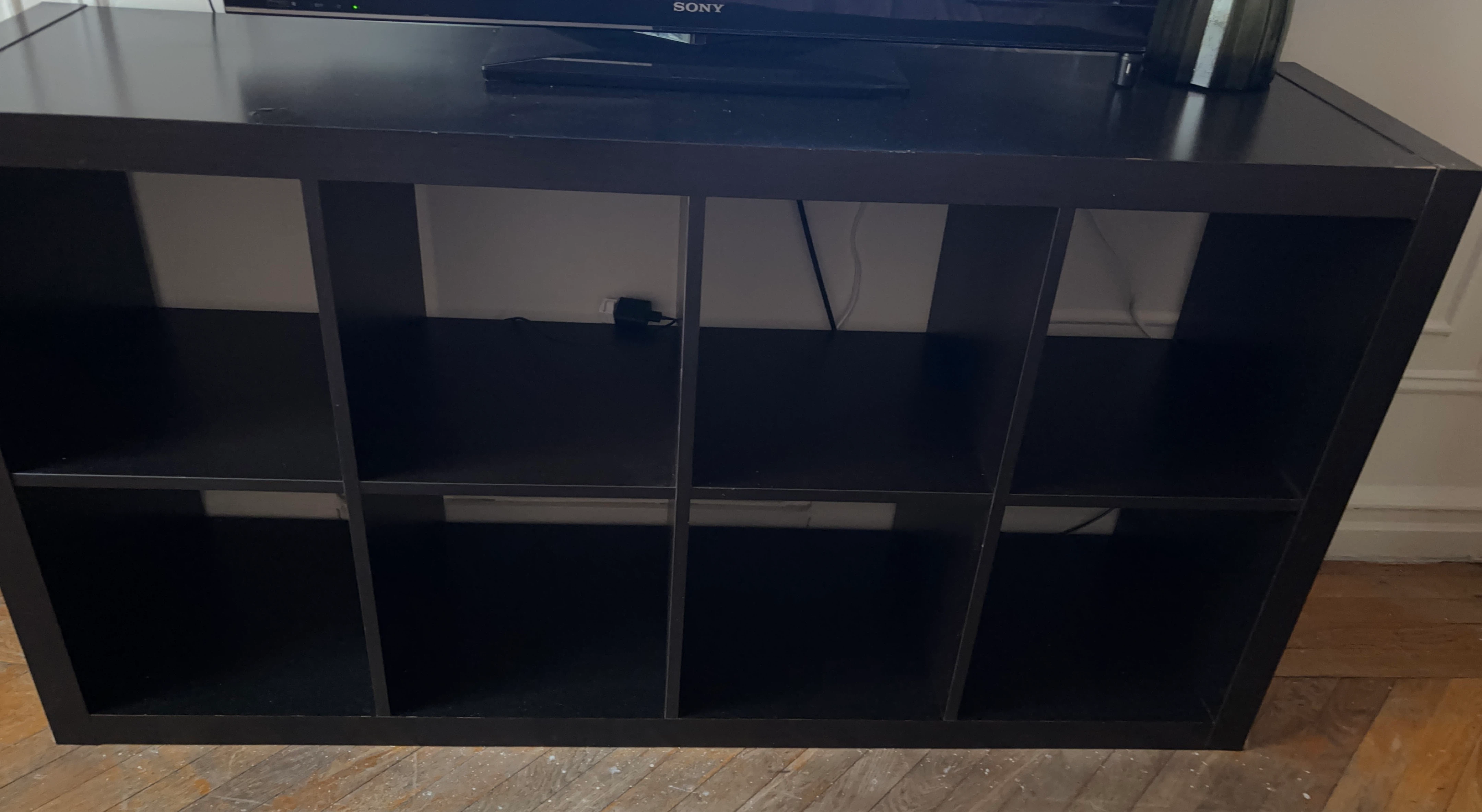Black 8-Cube Storage Unit
