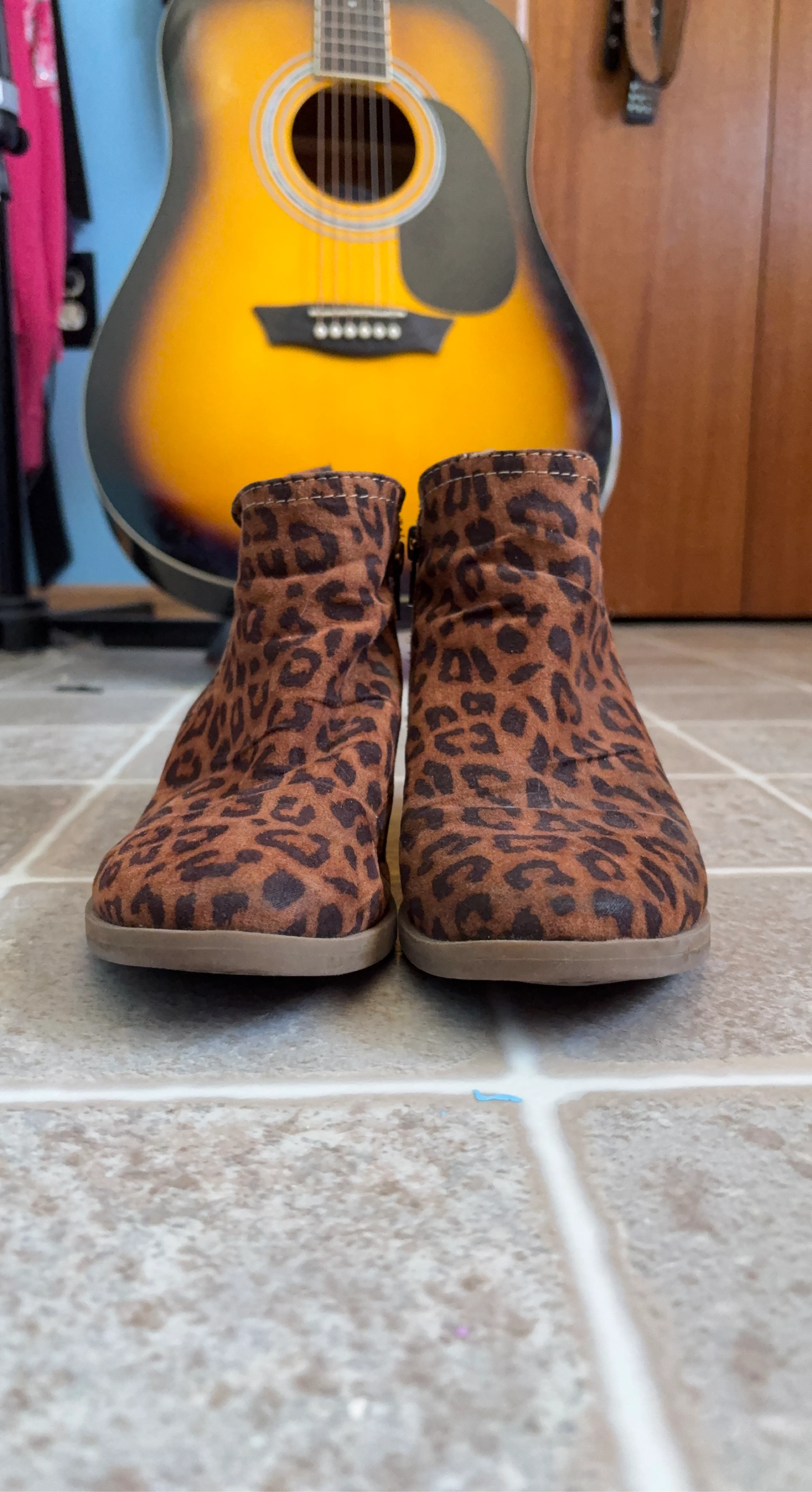 George Leopard Print Ankle Boots Size 6