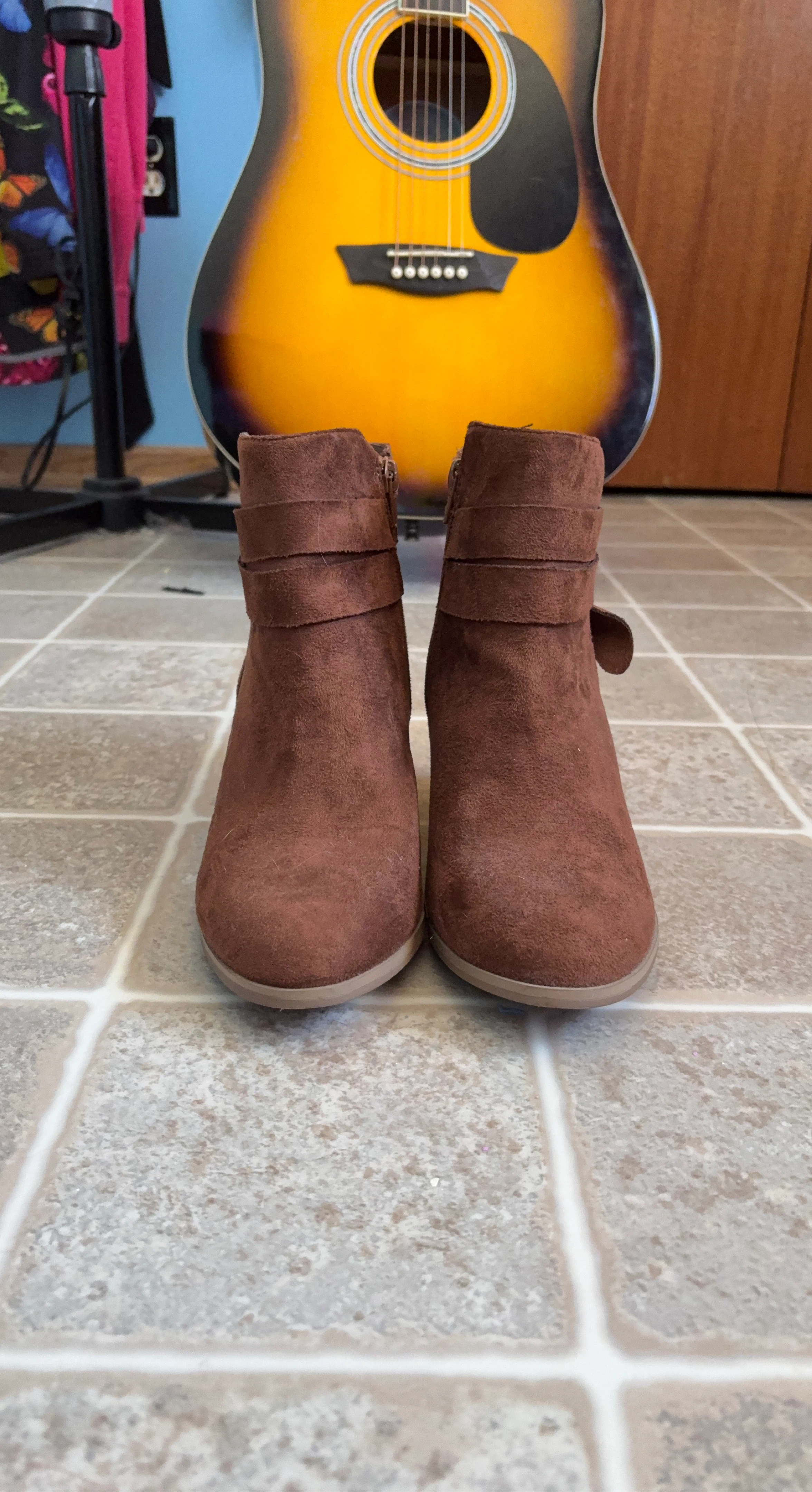 Brown Suede Ankle Boots