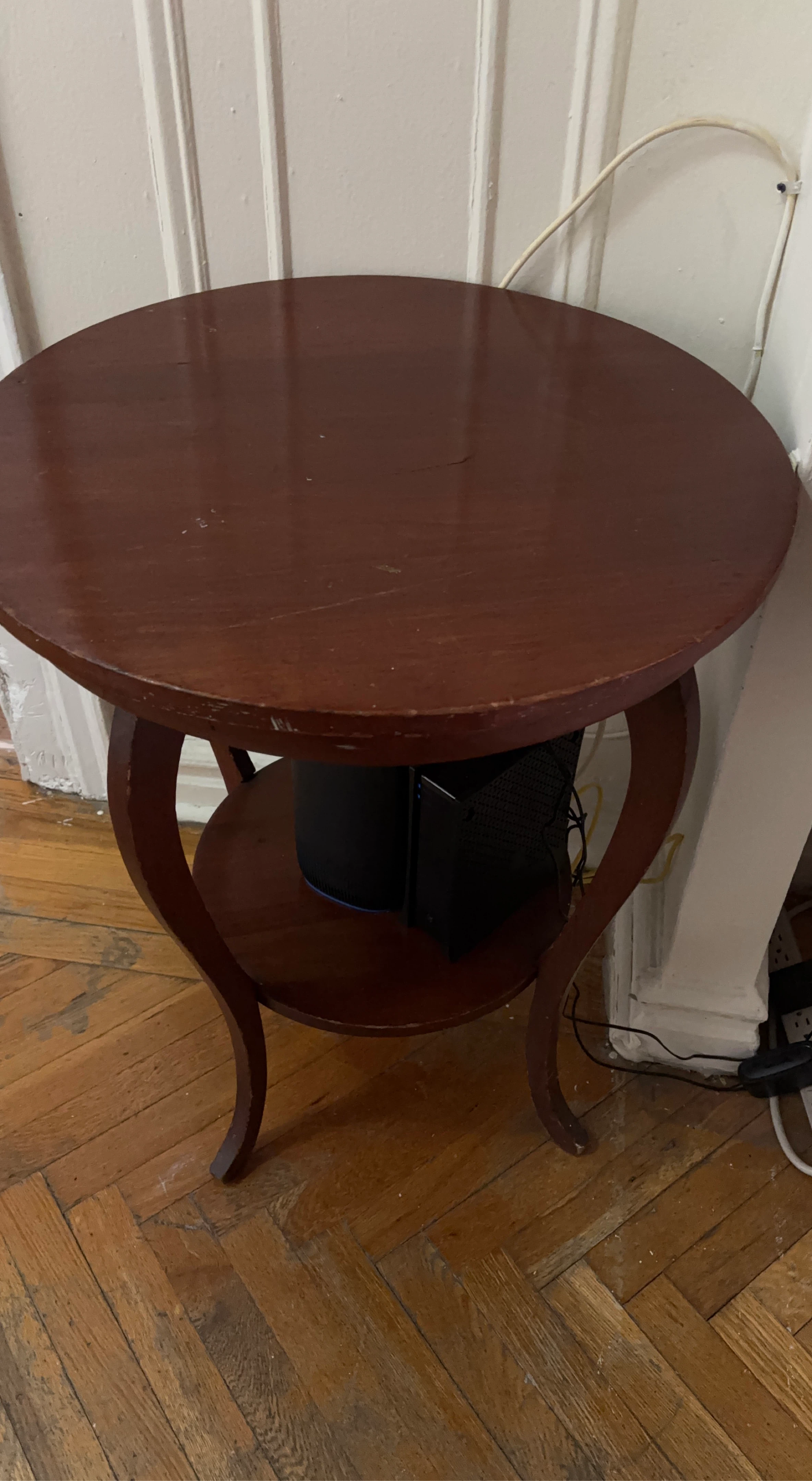 Round Wood Side Table