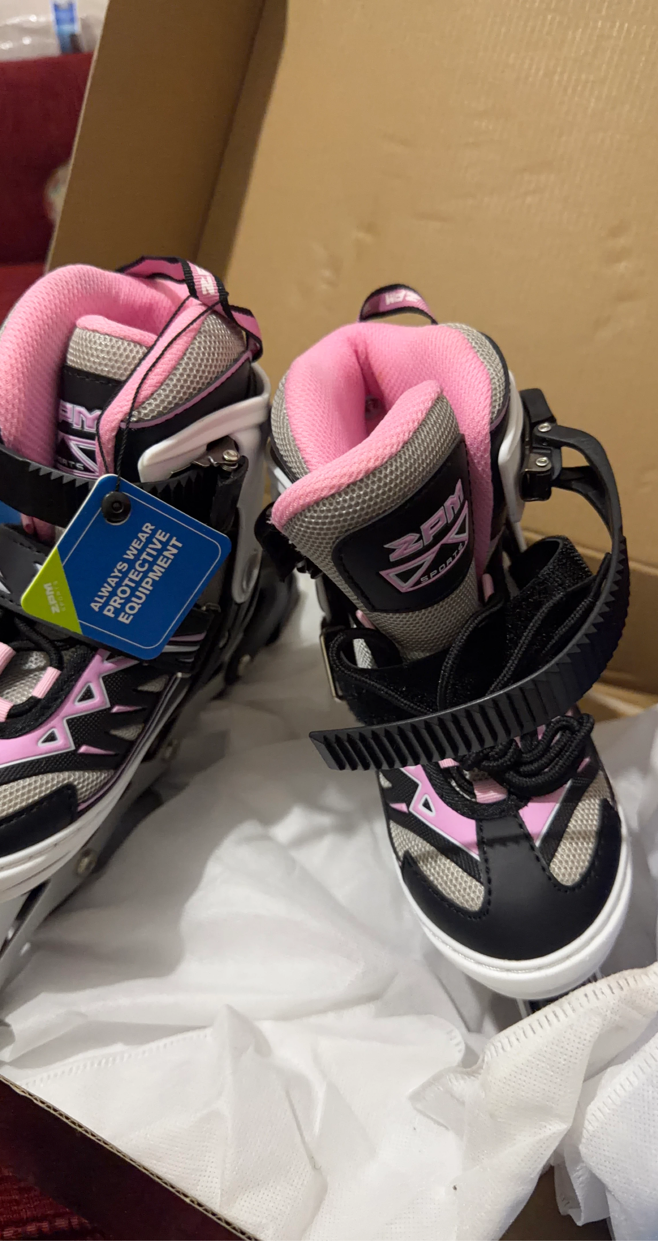 ZPM Sports Pink & Black Rollerblades Size Adjustable