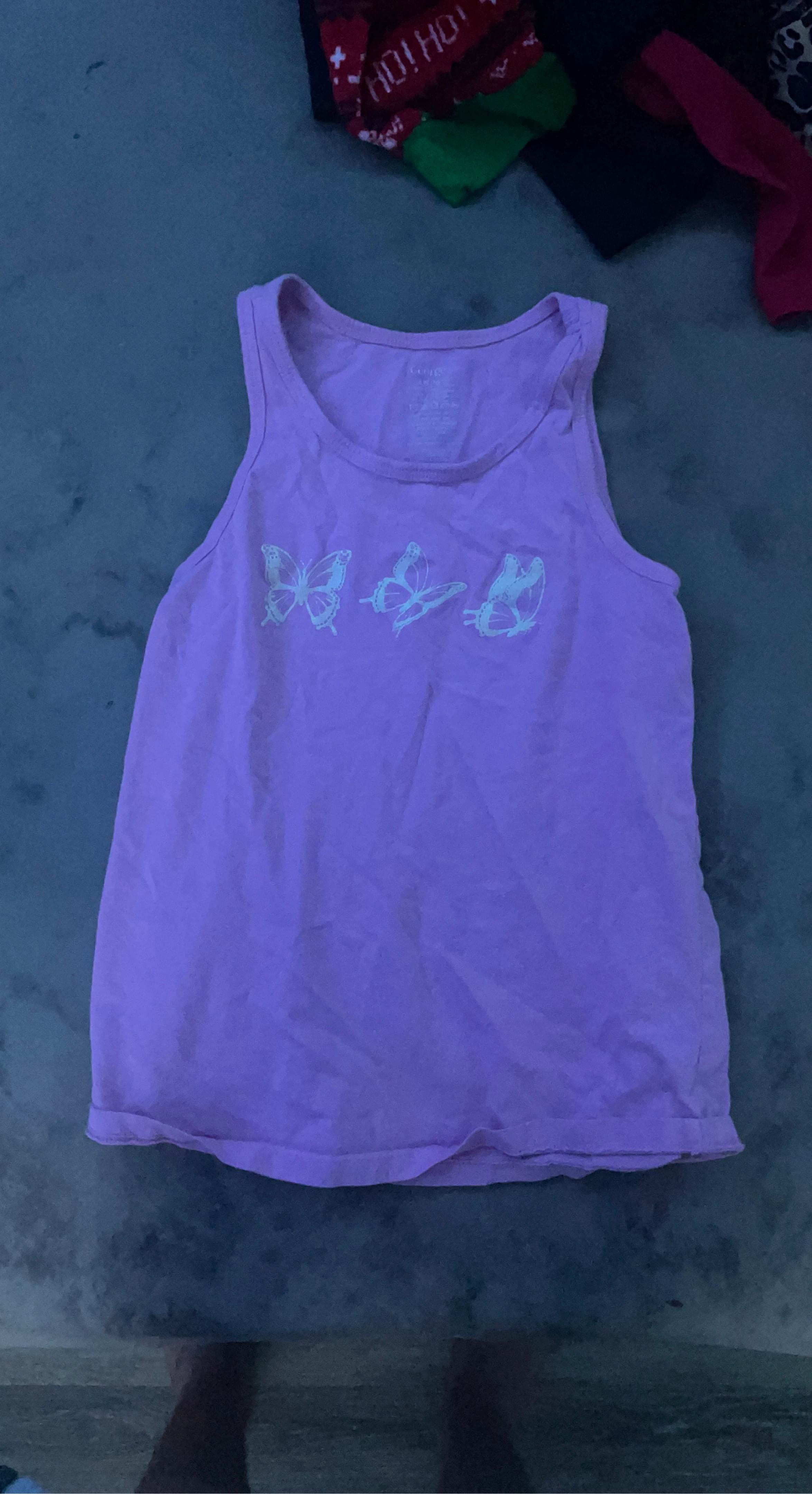 Purple Butterfly Tank Top