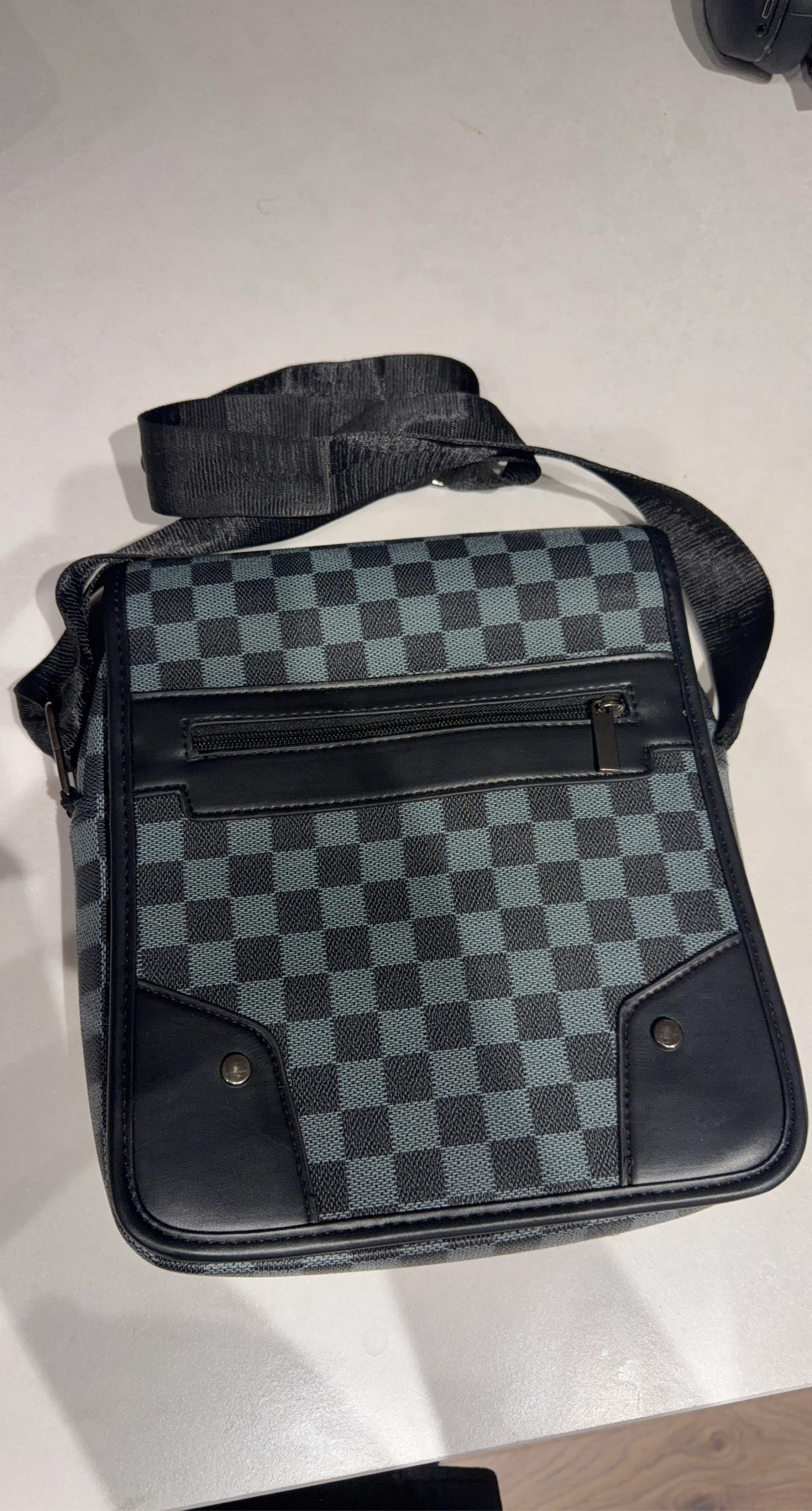 Men's Checked Crossbody Bag