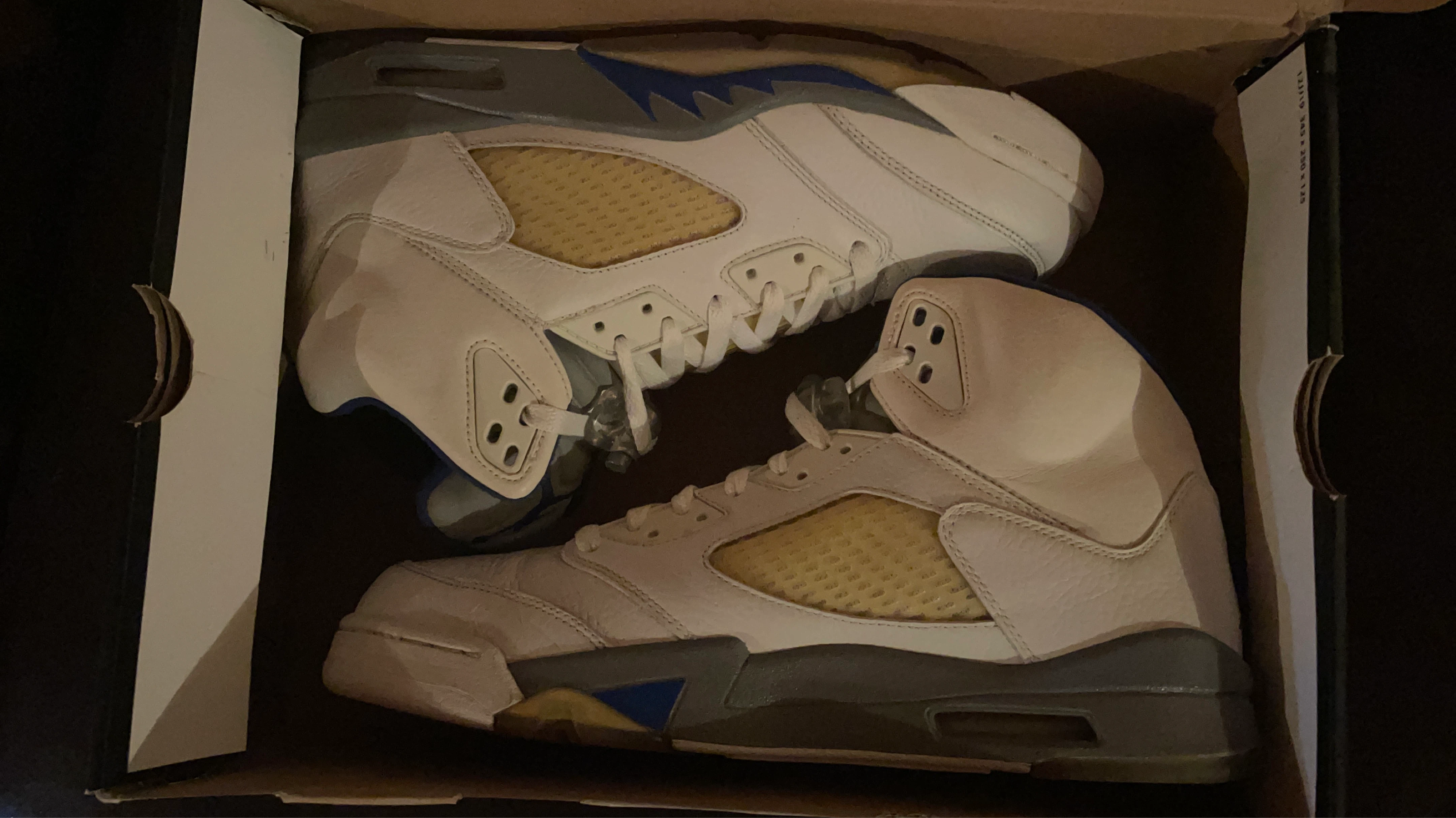 Air Jordan 5 Retro White Blue Grey