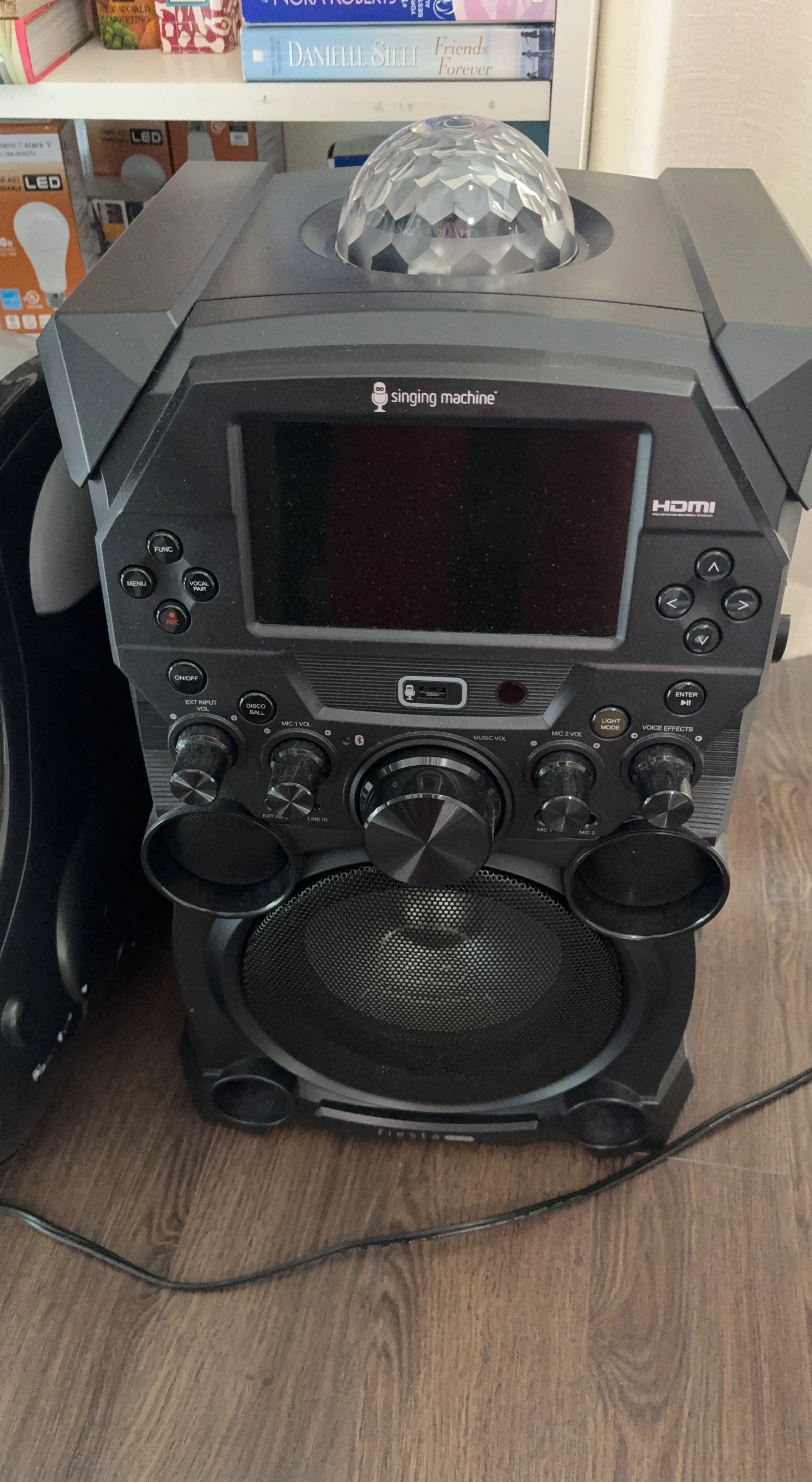 Singing Machine Karaoke System with Disco Ball and HDMI