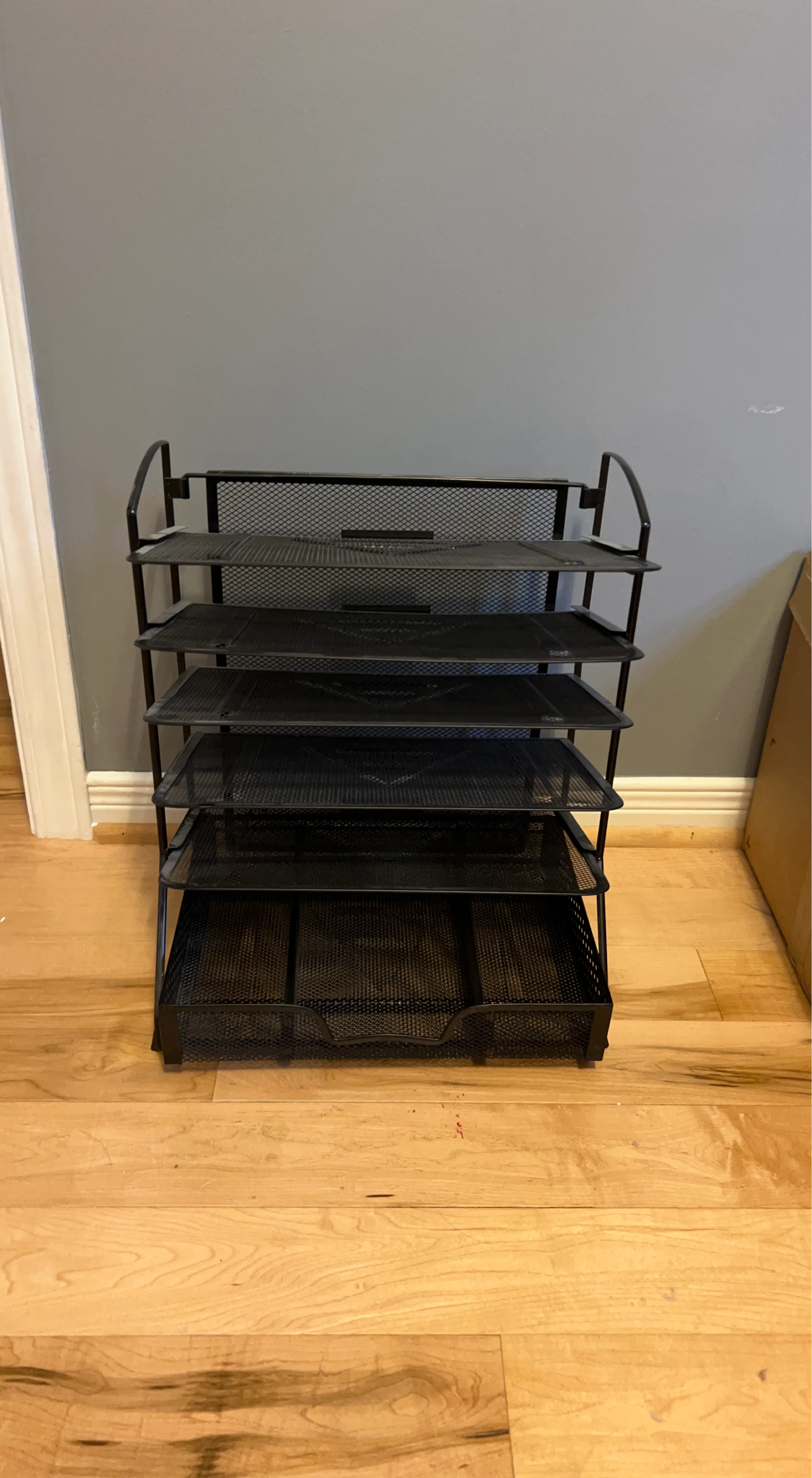 Black 5-Tier Mesh Document Organizer