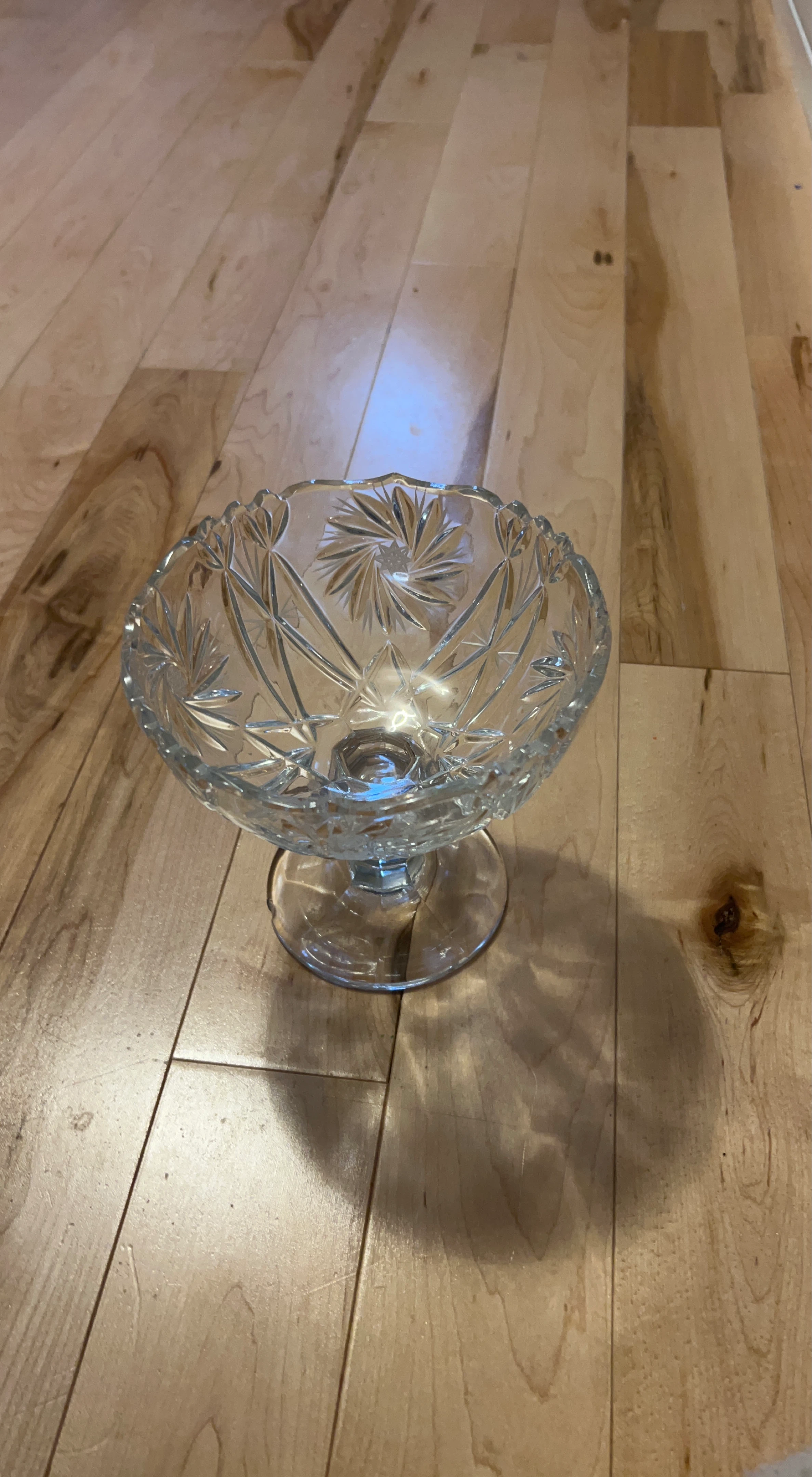 Cut Crystal Pedestal Bowl