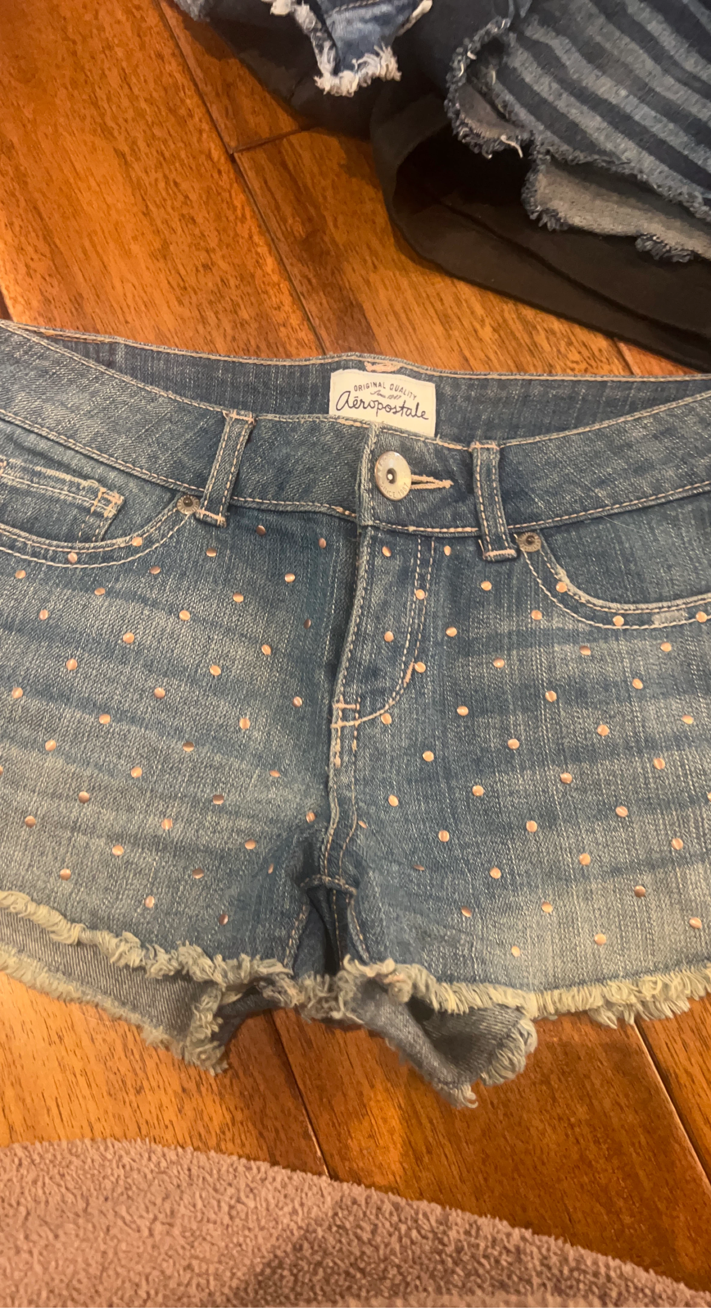 Aéropostale Denim Shorts with Polka Dots