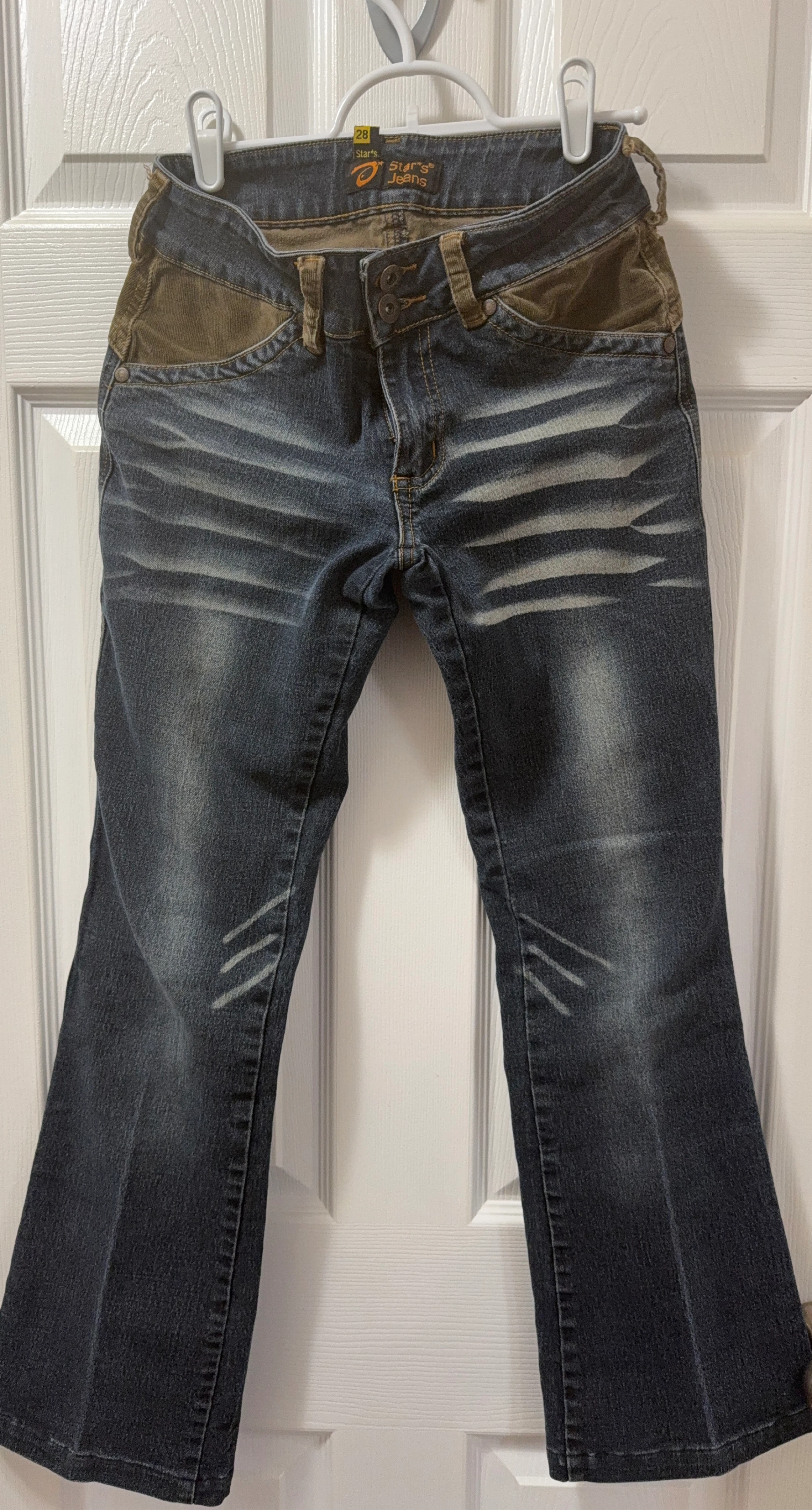 Stars  Jeans Size 28 Flare Corduroy Accents