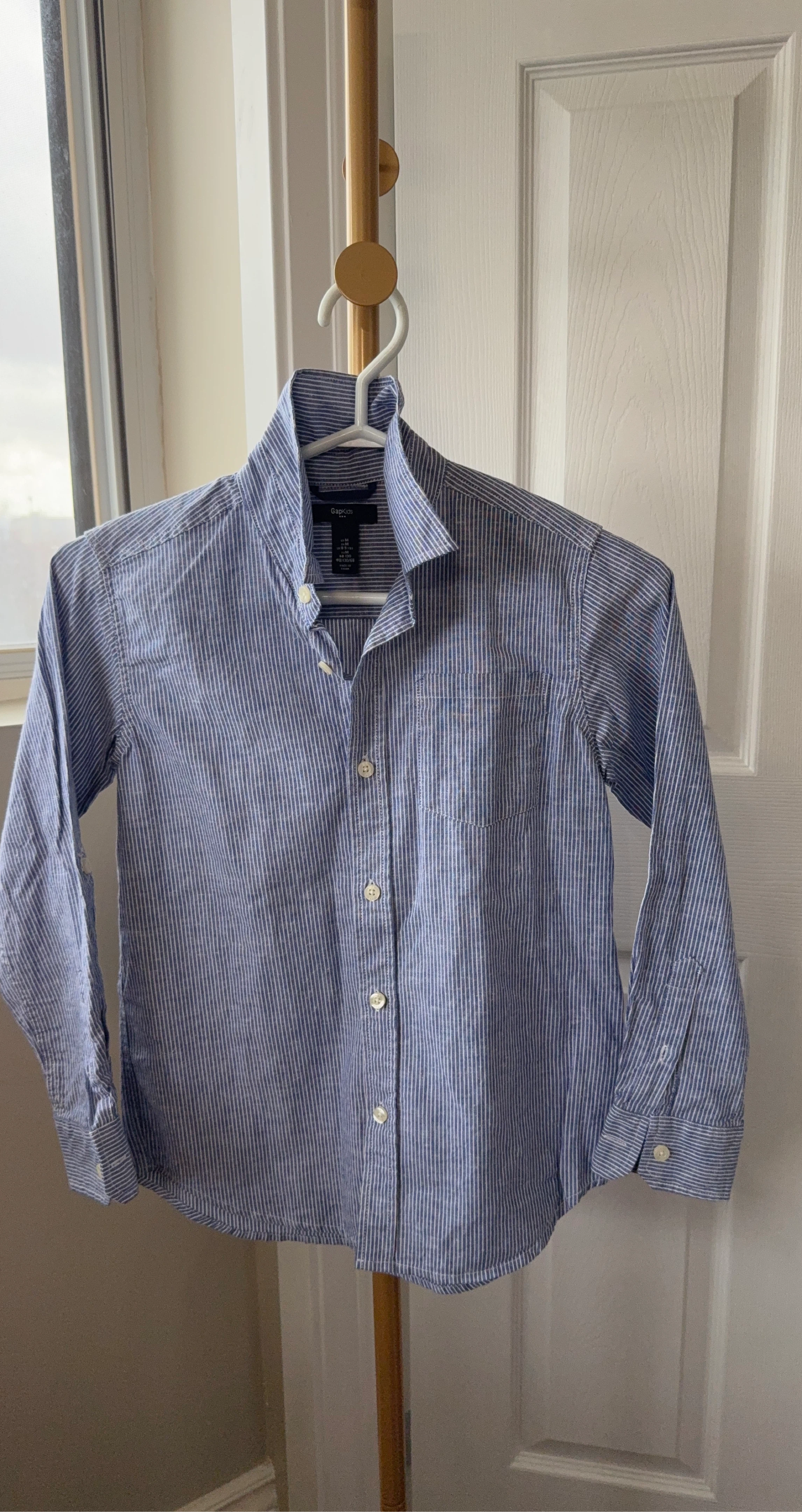 GapKids Blue Striped Button-Up Shirt