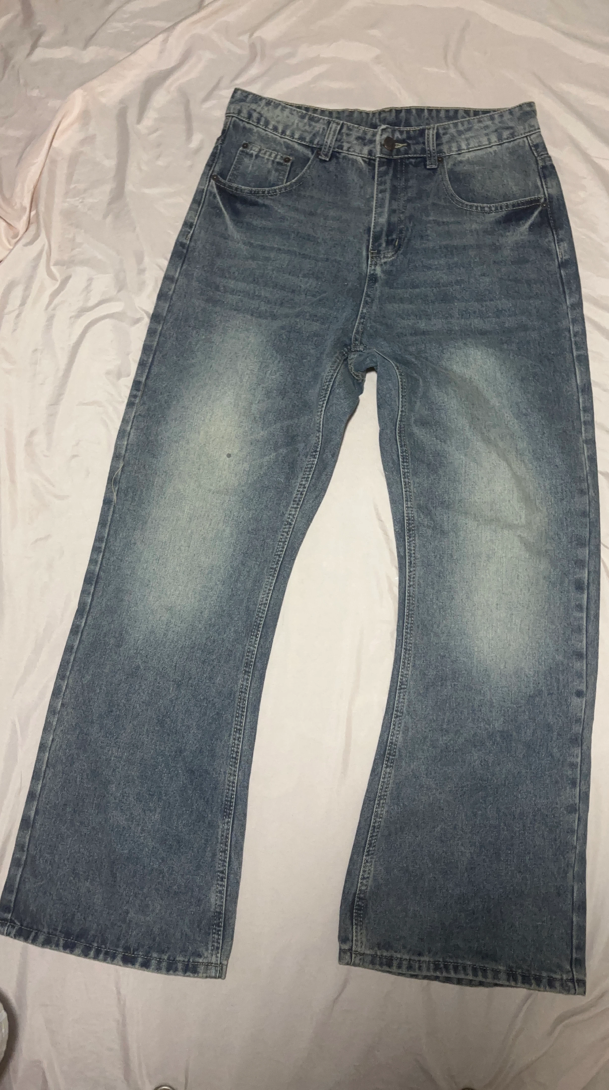 Blue Wash Flare Jeans