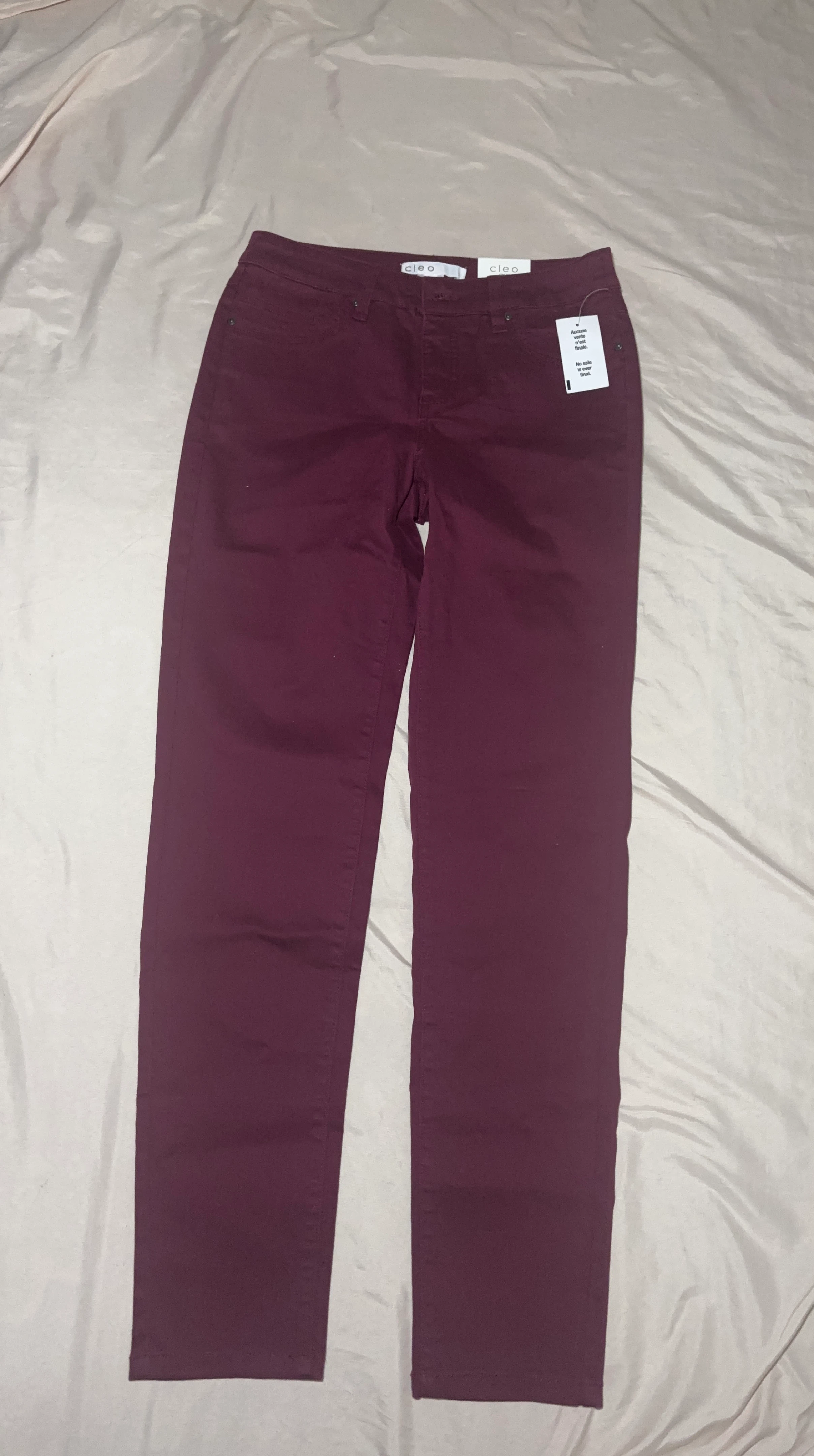 Cleo Women's Burgundy Pants - Size 10