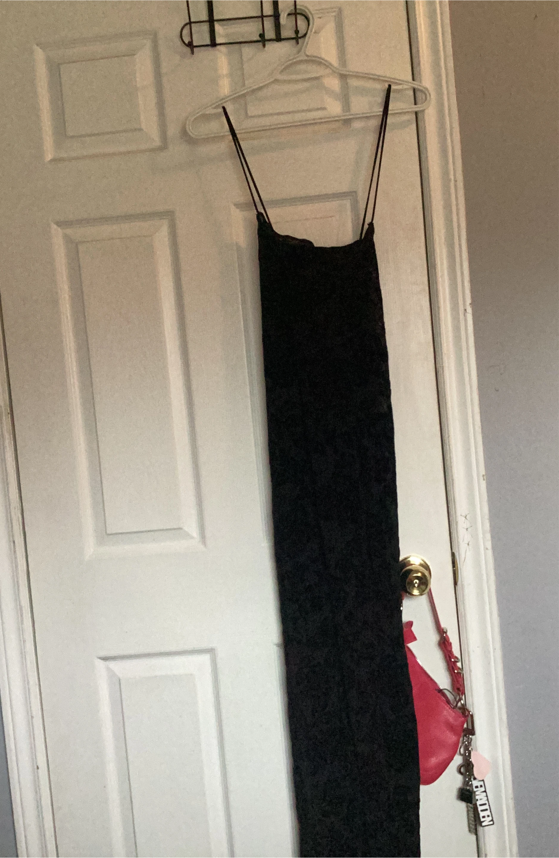 Black Lace Maxi Dress with Spaghetti Straps