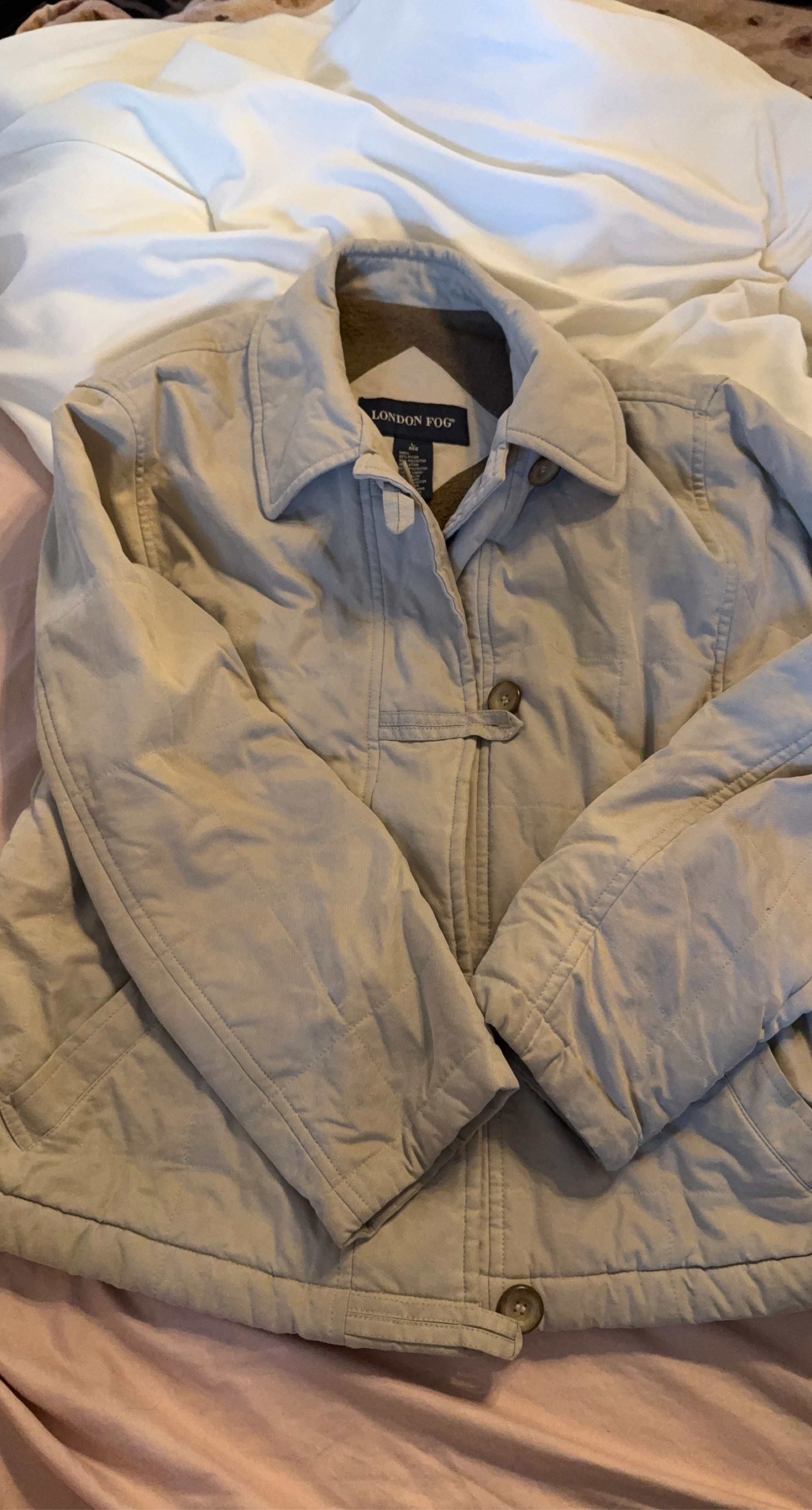 London Fog Tan Quilted Jacket