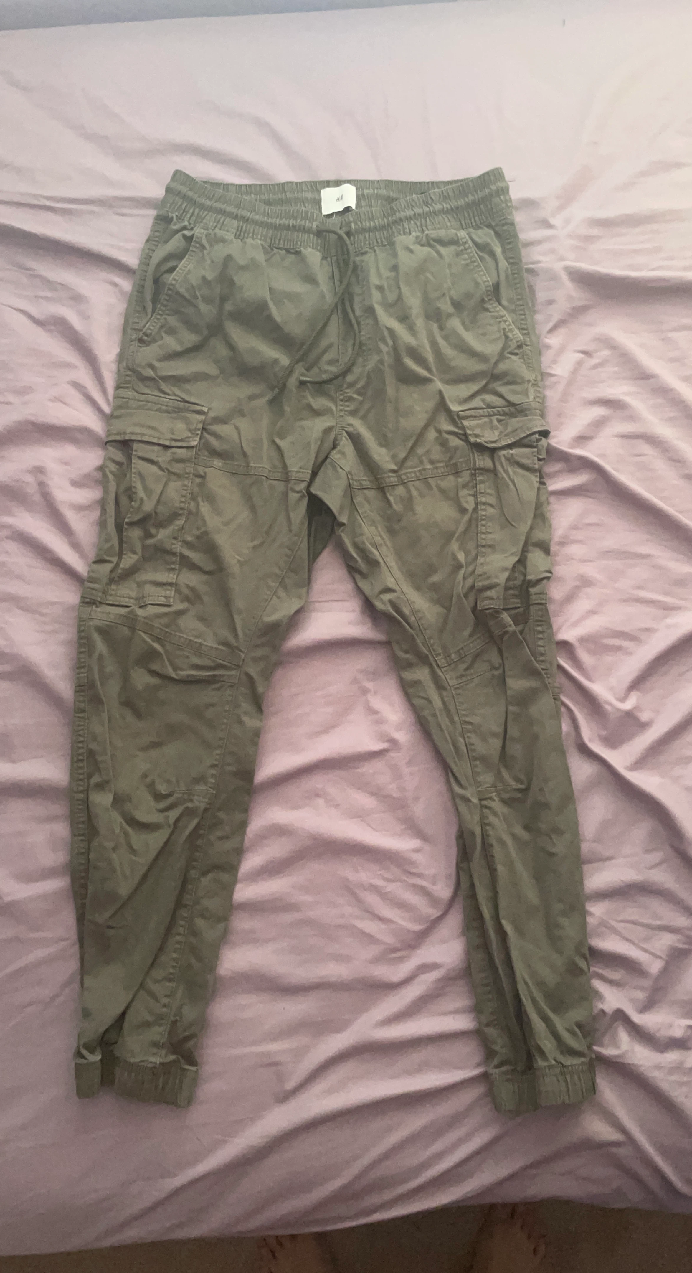 H&M Olive Green Cargo Jogger Pants