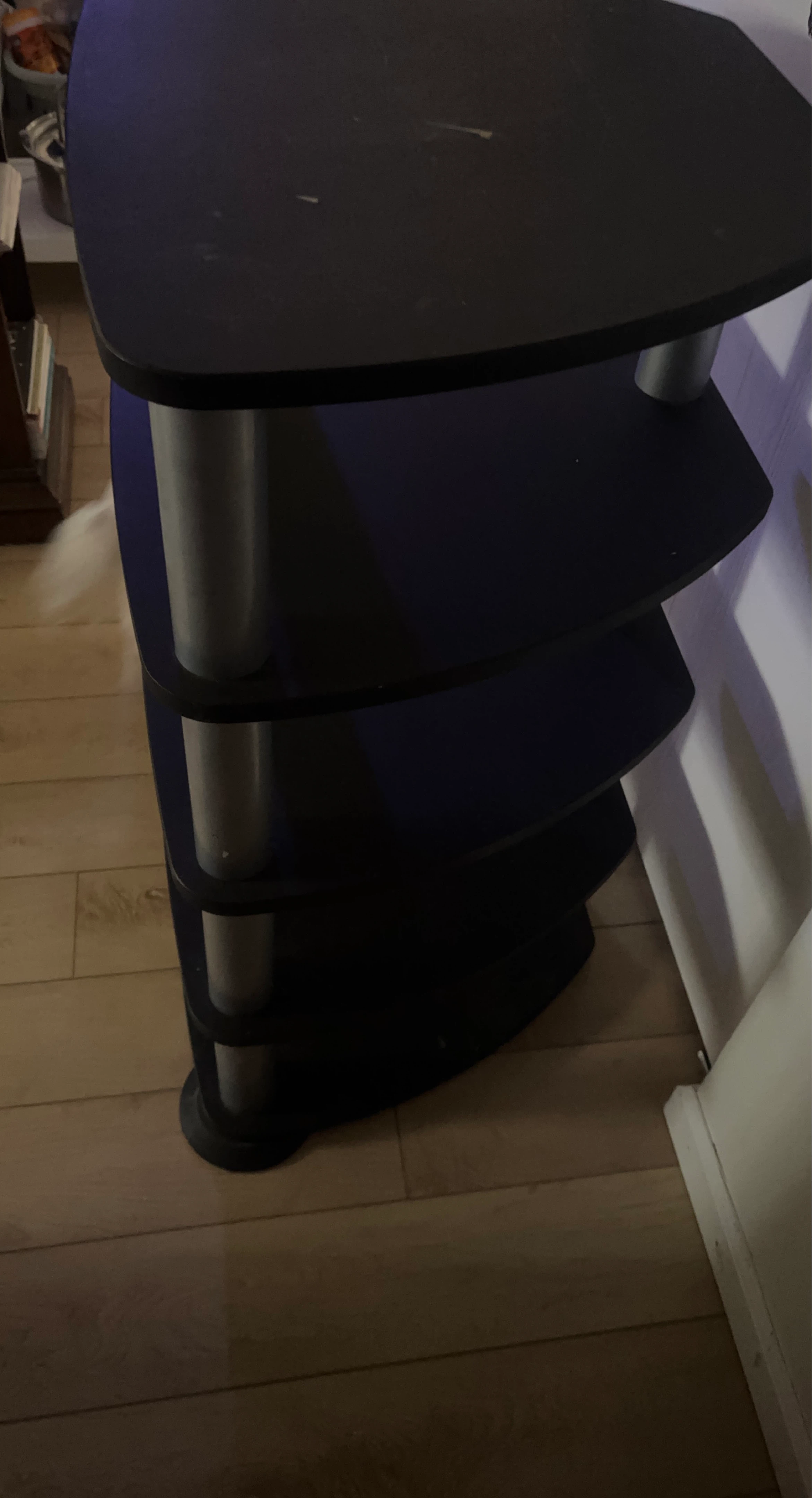 4-Tier Black Audio/Media Stand