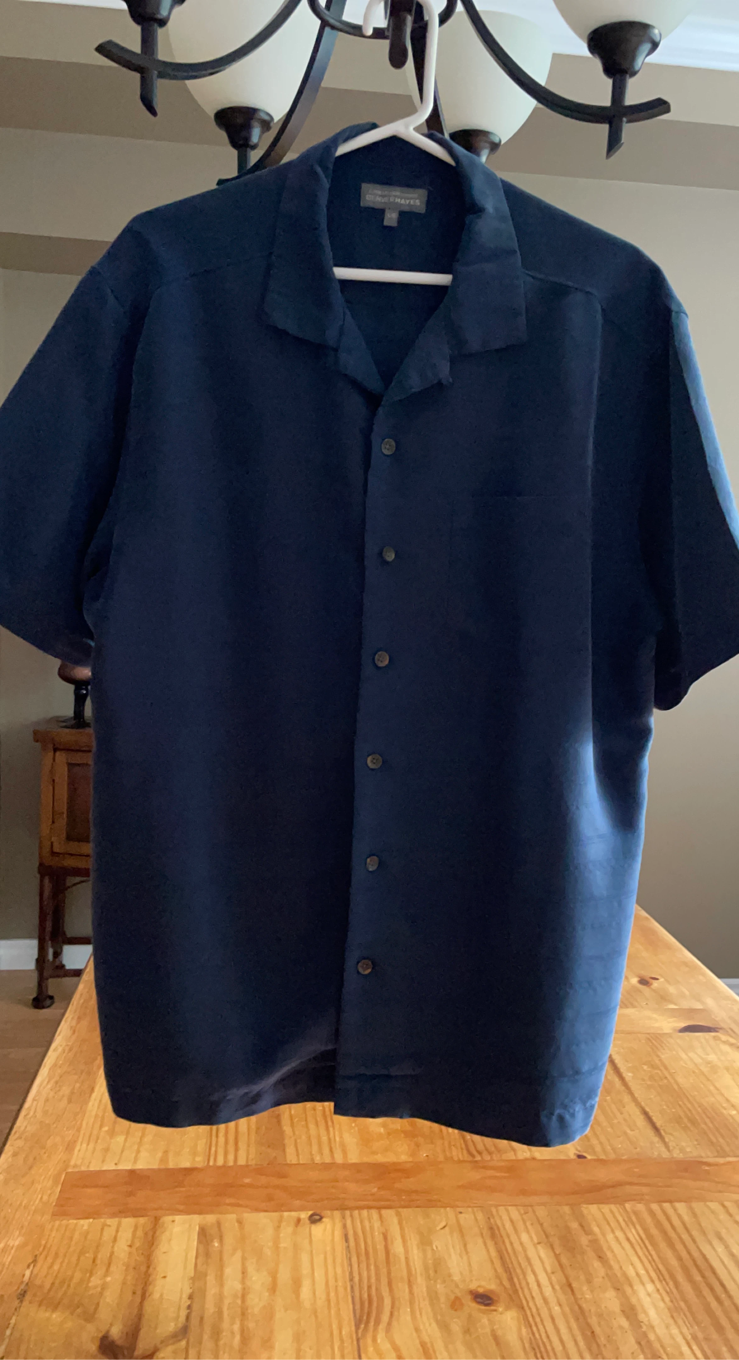 DENVER HAYES Classic Fit Short Sleeve Button-Up Shirt - L/G