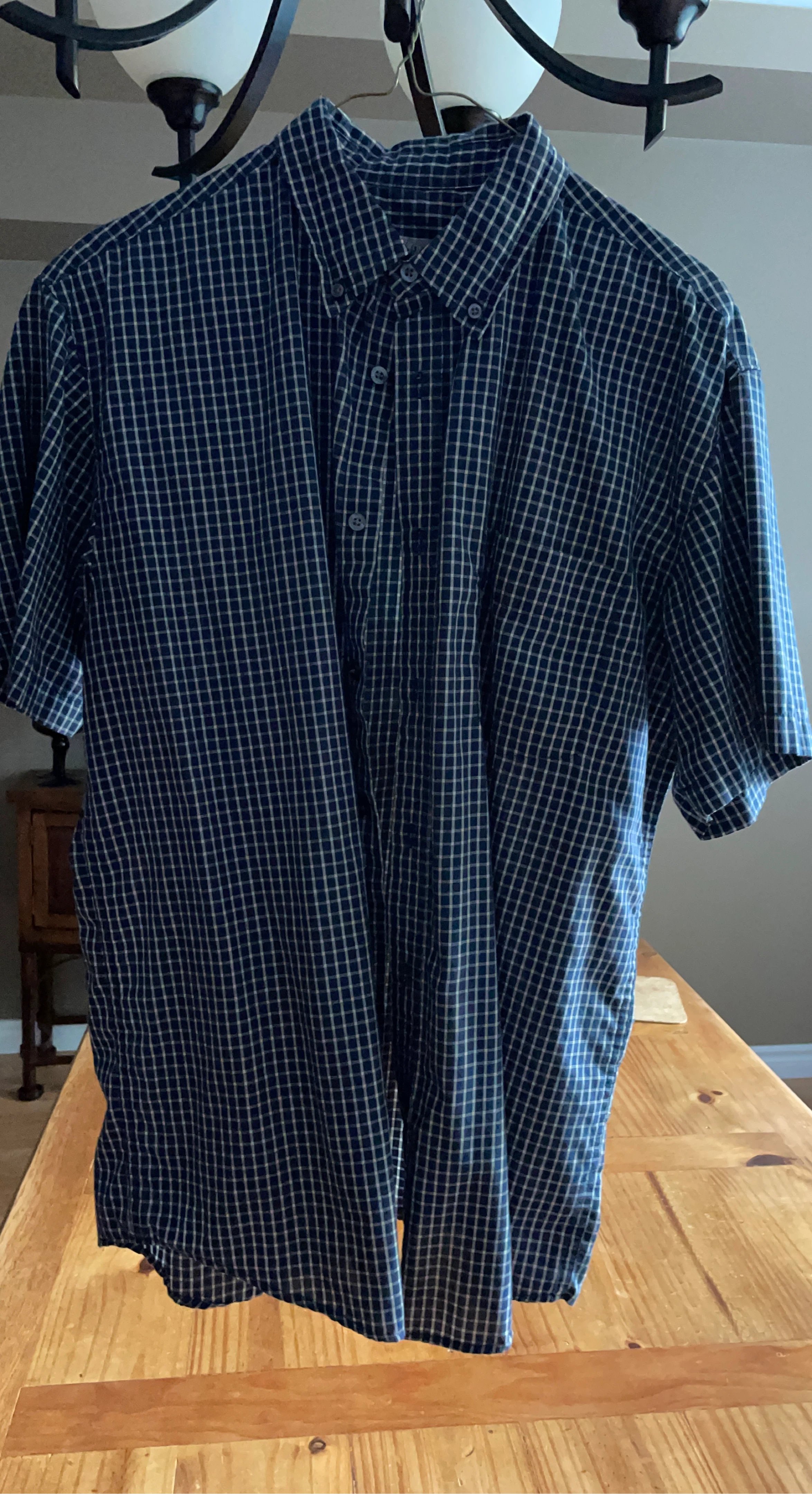 Hunt Club Men's Plaid Short Sleeve Button-Up Shirt