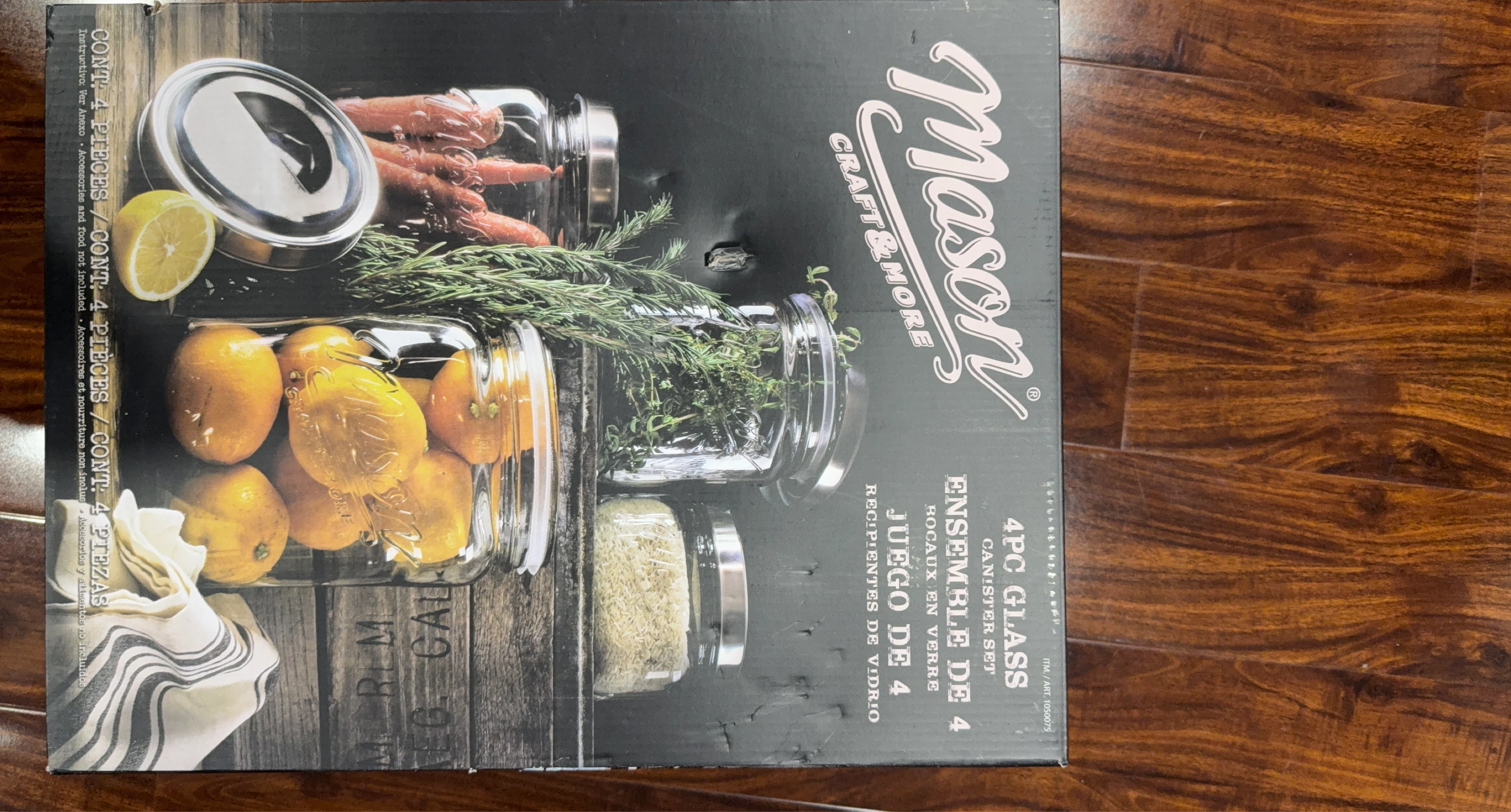 Mason Craft & More 4-Piece Glass Canister Set