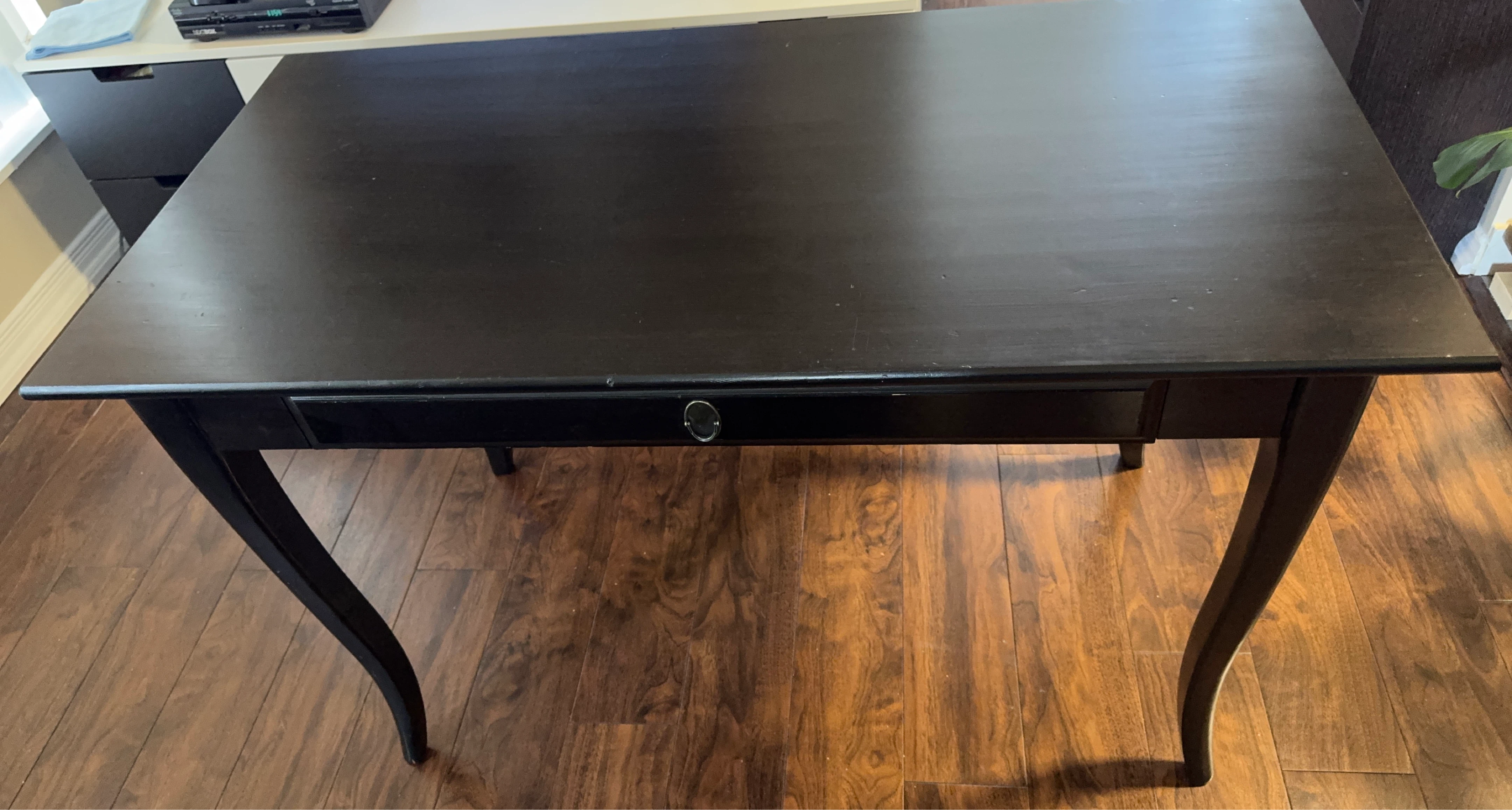 Black Writing Desk with Drawer